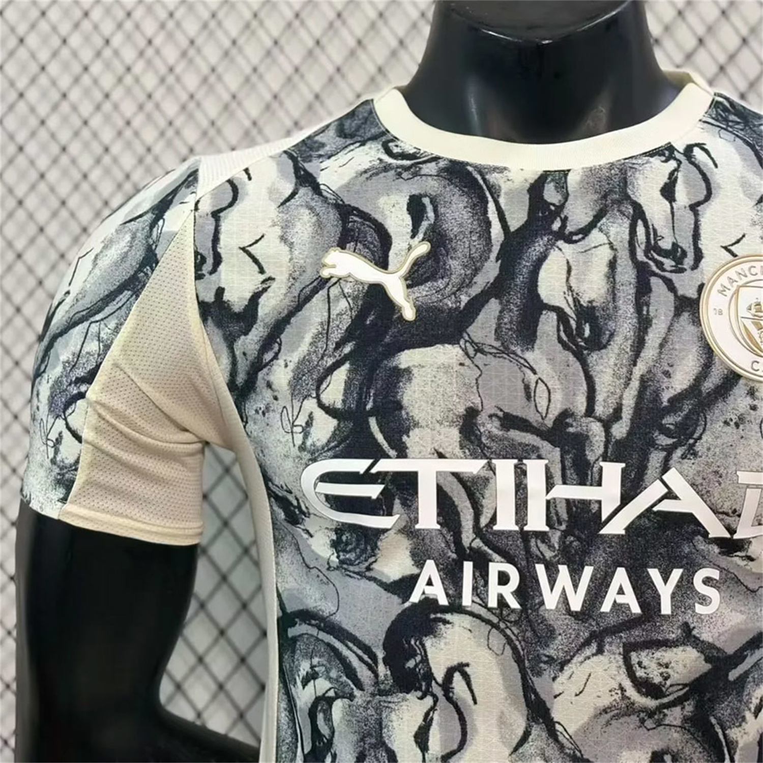 AlphaJersey-Manchester City 25-26 Year of the Horse Ink Painting Special Jersey - Player Version