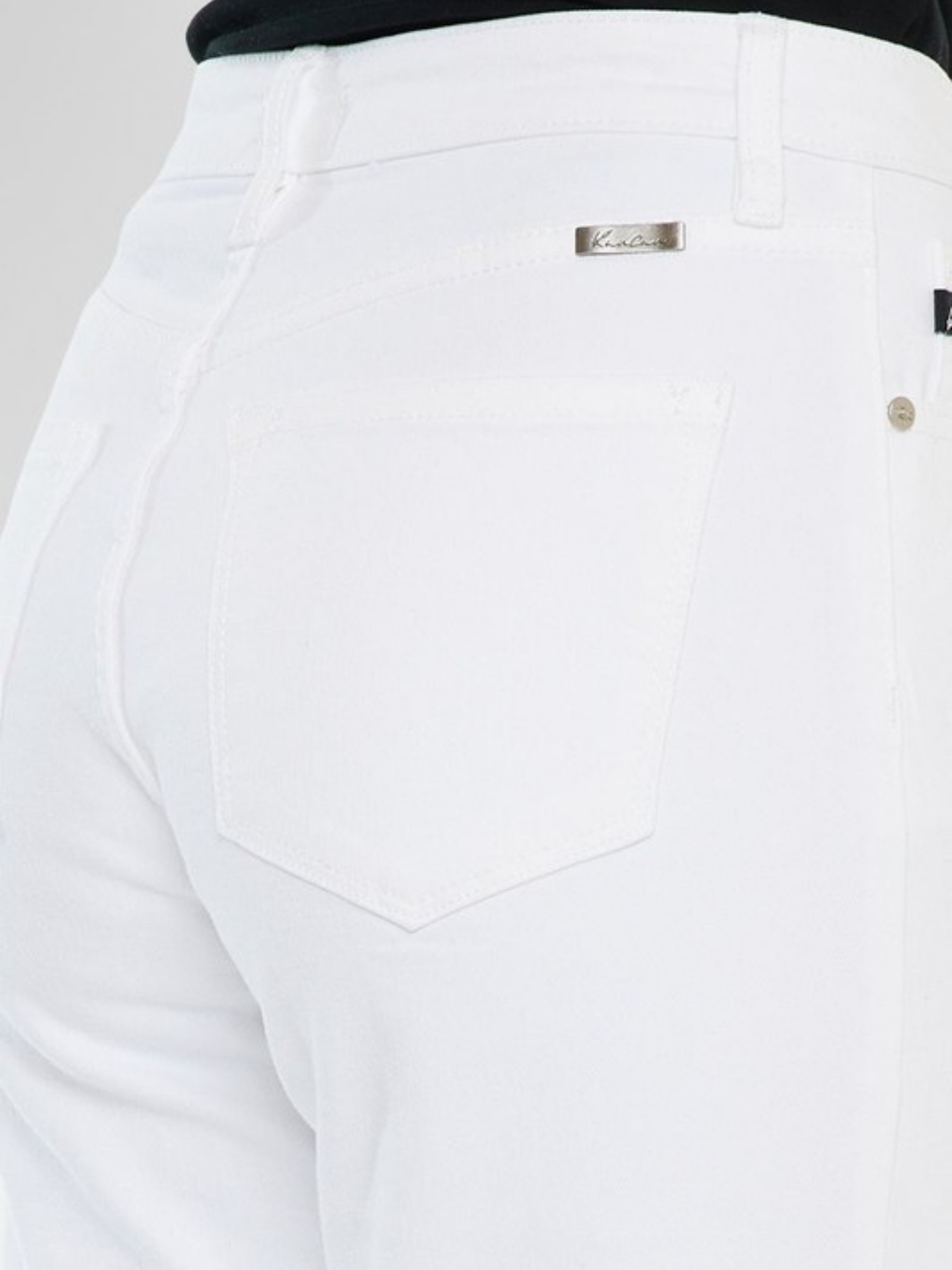 Cropped Straight White Denim | Elegant Women's Fashion by coolavocek