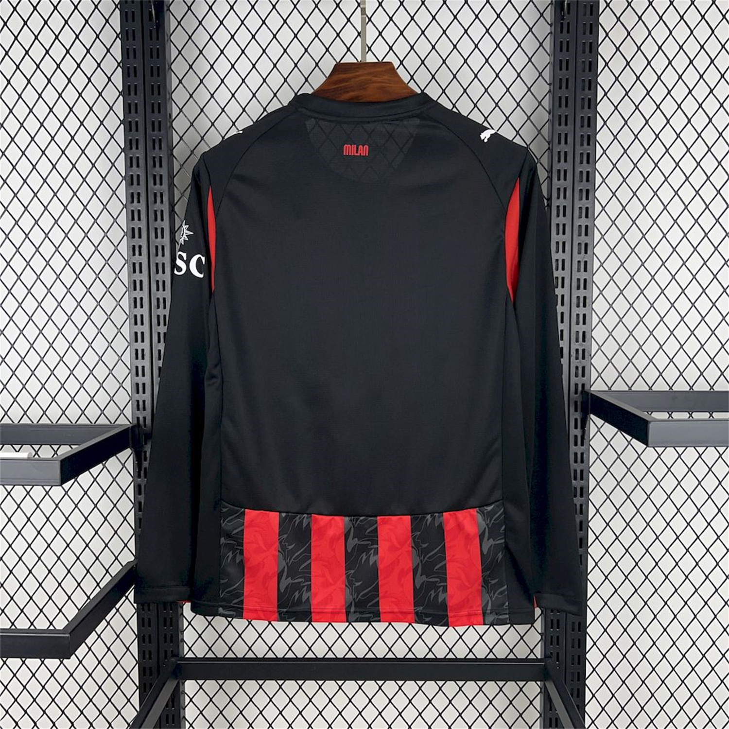 AlphaJersey-AC Milan 25-26 Home Long Sleeves Jersey - Fans Version