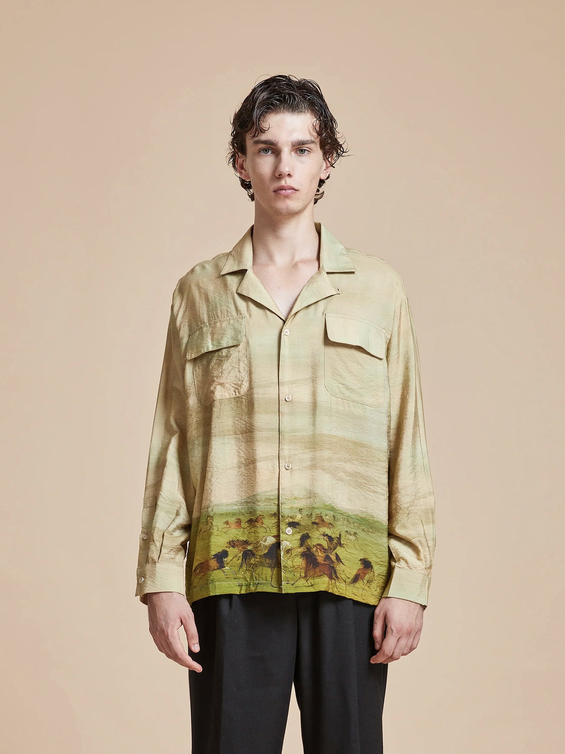 Grasslands Long Sleeve Camp Shirt | Modern Menswear by yycbvcnbmmnbm