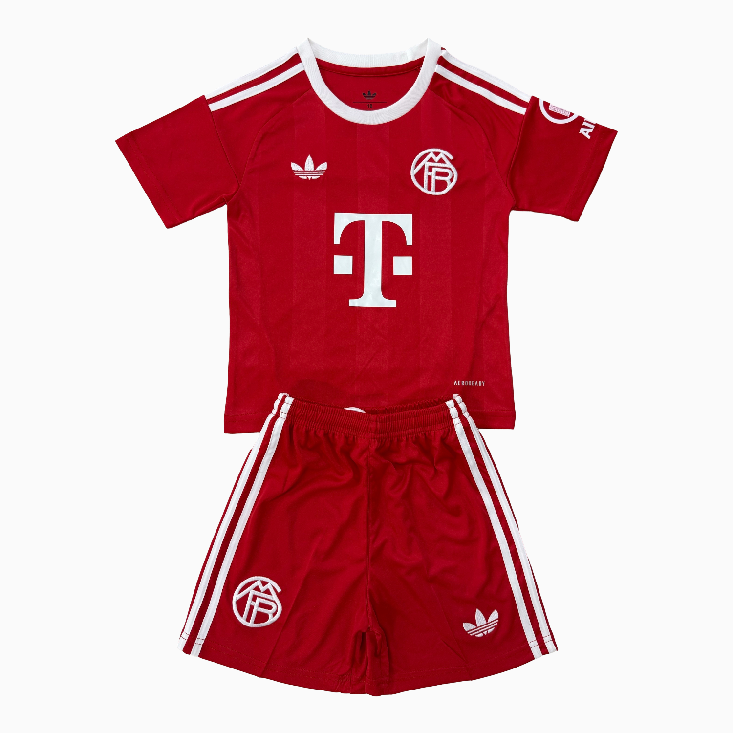 AlphaJersey-Bayern Munich 25-26 Red Goalkeeper Kids Kit