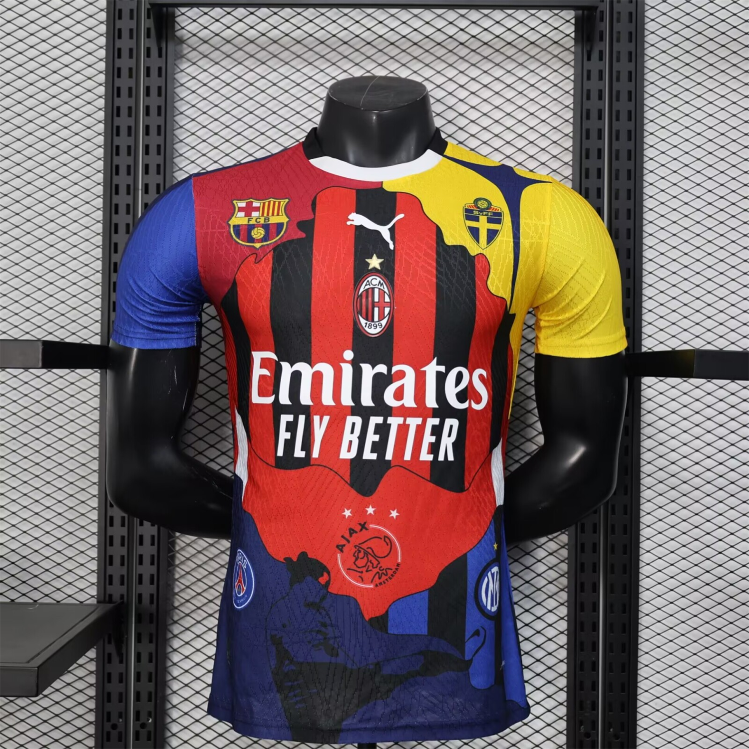 AlphaJersey-Zlatan Ibrahimović Career Commemorative Jersey - Player Version - AC Milan Inter Milan Barcelona Ajax Paris Saint-Germain PSG Sweden