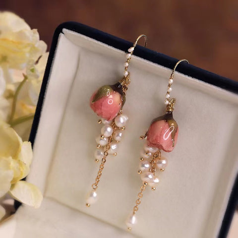 pink rose flower jewelry