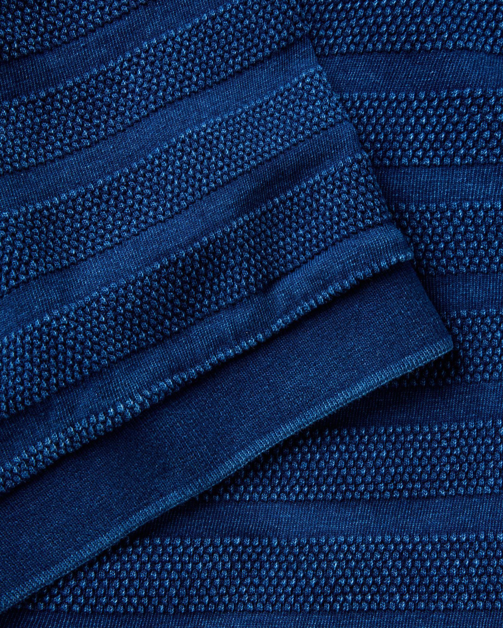 The Bywater Polo in Rinsed Indigo Knit Stripe | Modern Menswear by yycbvcnbmmnbm