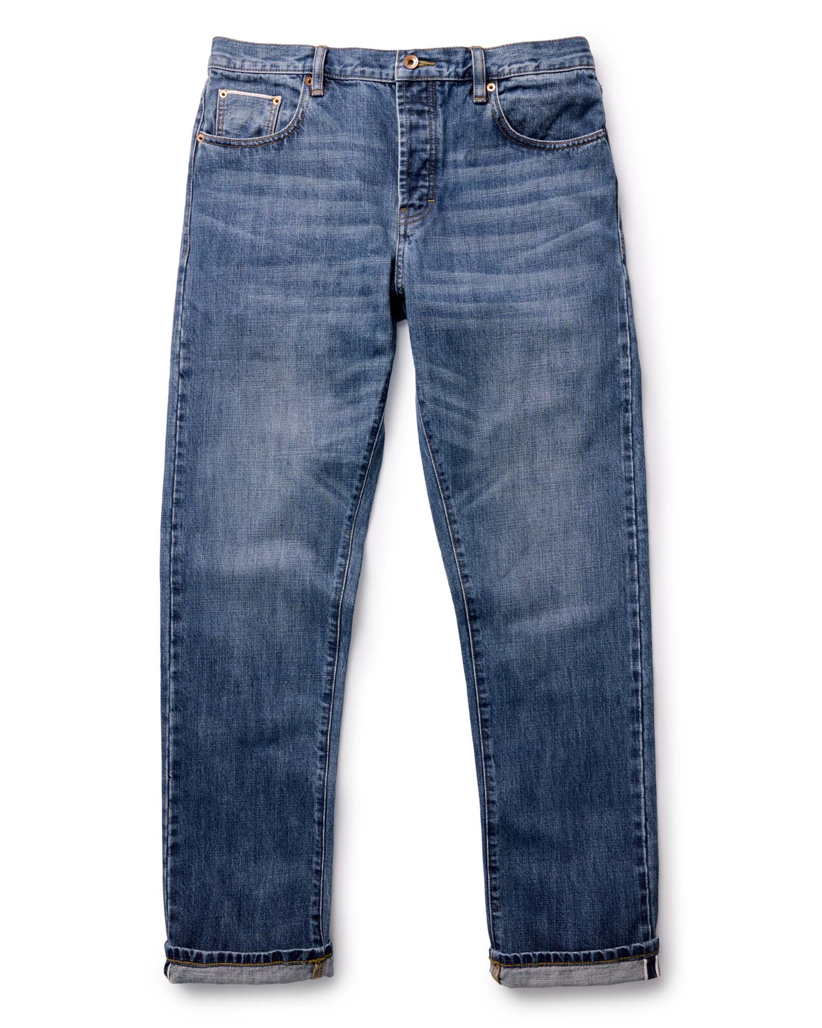 The Straight Jean in Mid Wash Organic Selvedge | Modern Menswear by yycbvcnbmmnbm