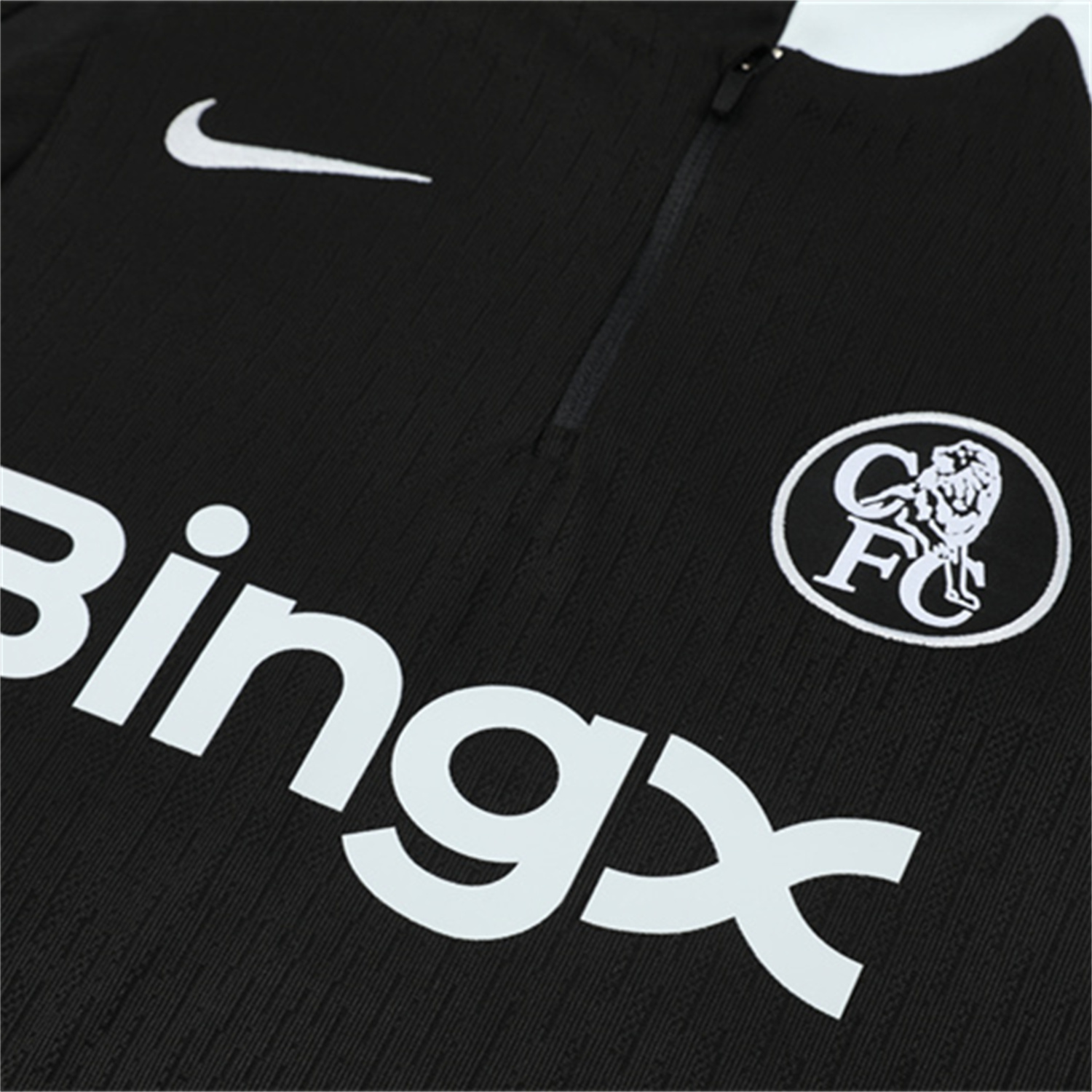 AlphaJersey-C.H.E.L.S.E.A 25-26 Kids Long Sleeve Training Set - Player Version - Black Top and Black Pants