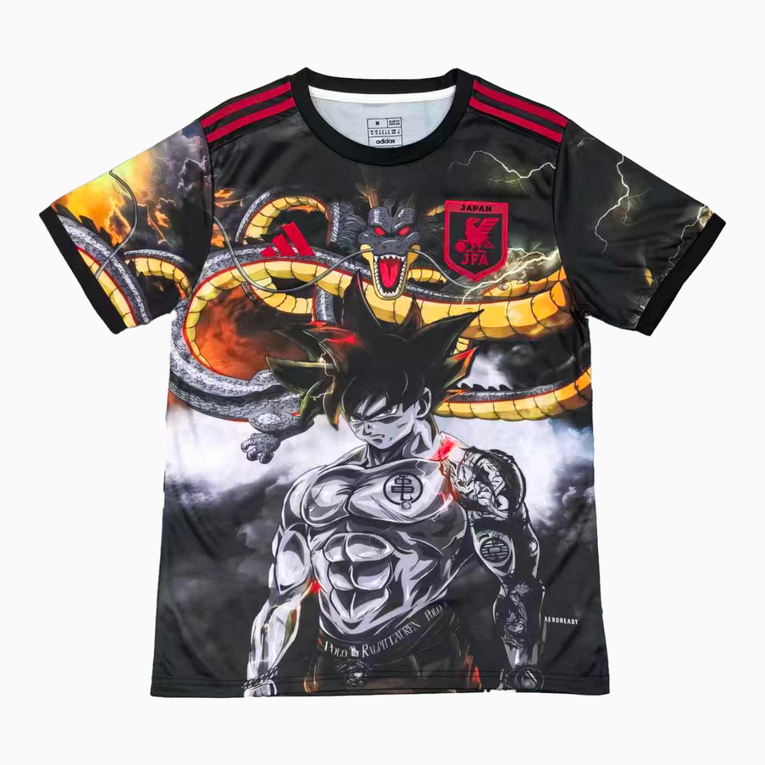 AlphaJersey-Japan 25-26 Black Goku And Shenron Special Jersey - Fans Version