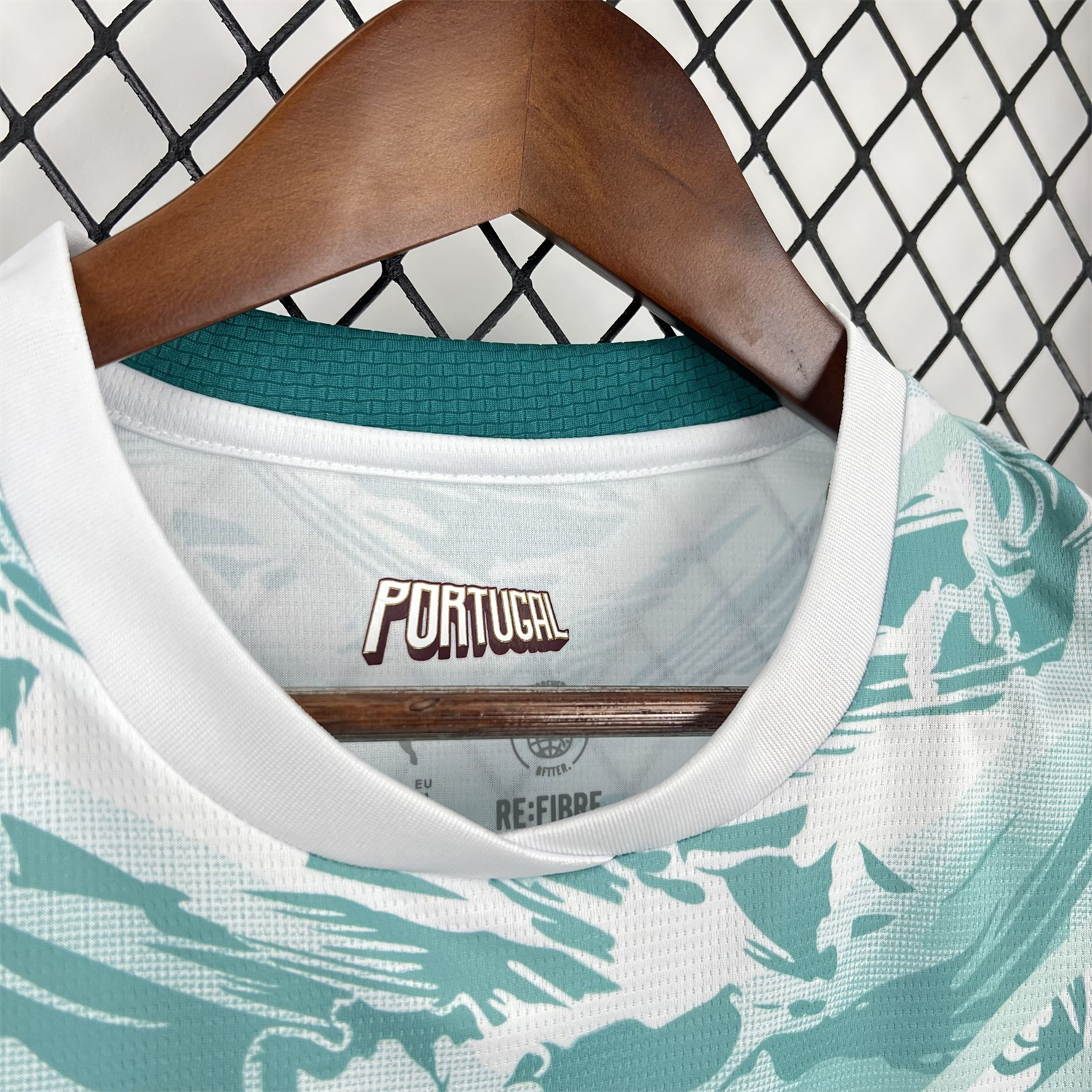 AlphaJersey-Women's Portugal 2026 Away White And Cyan Jersey