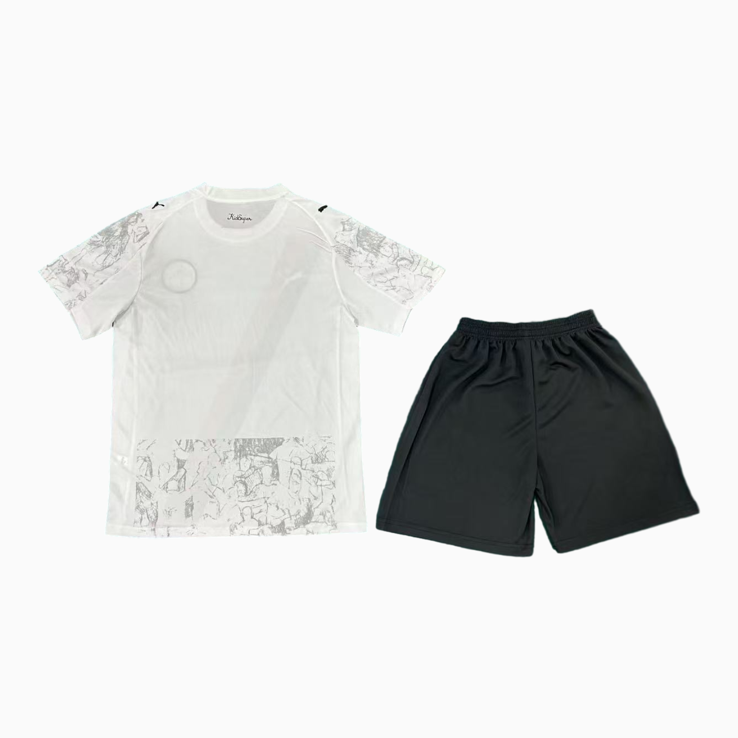 AlphaJersey-Manchester City 25-26 Away White Black Shorts Men's Adult Jersey Set - Fans Version