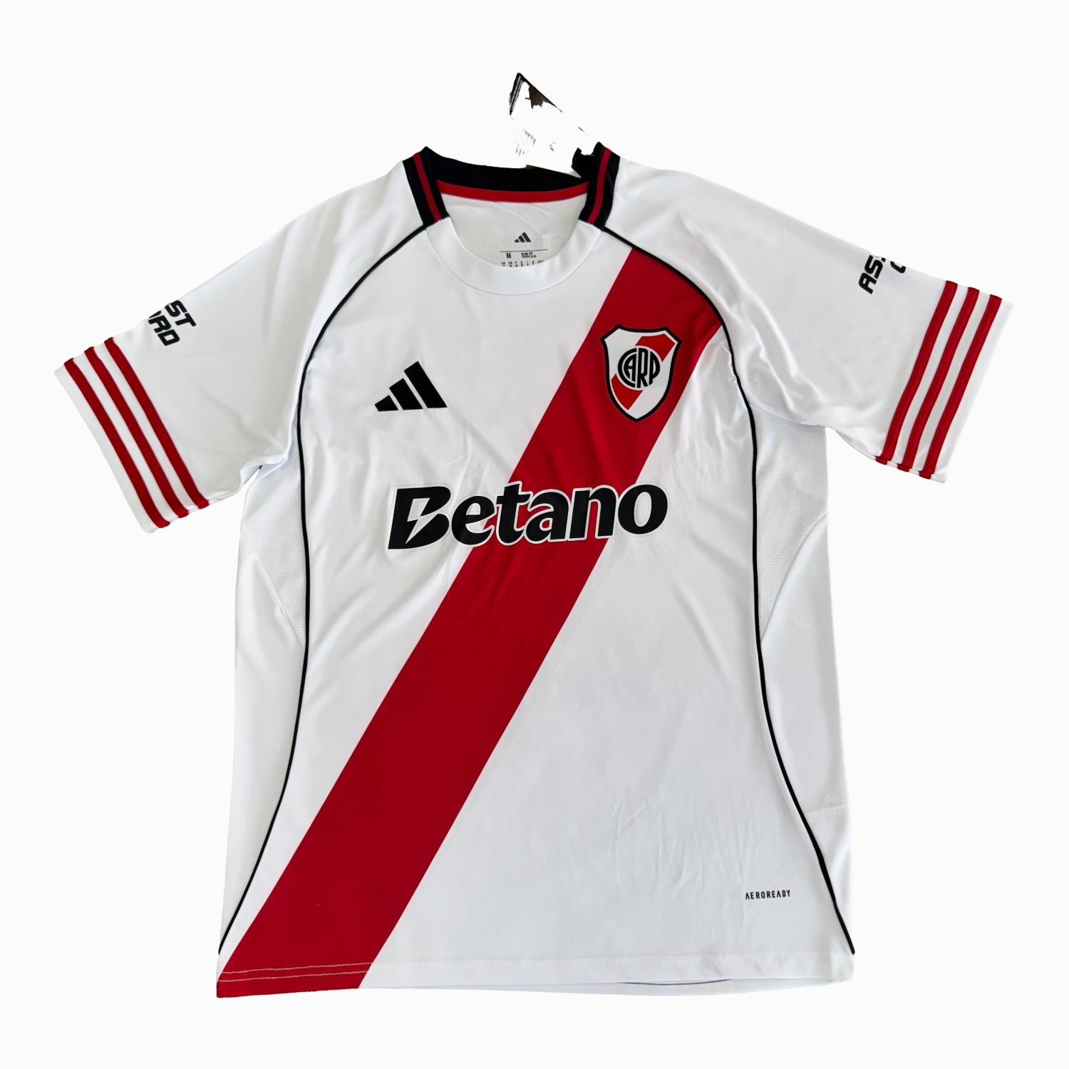 AlphaJersey-River Plate 25-26 Home Jersey With Chest Sponsor - Fans Version