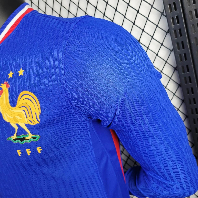 AlphaJersey-France 2024 Home Long Sleeve Jersey - Player Version