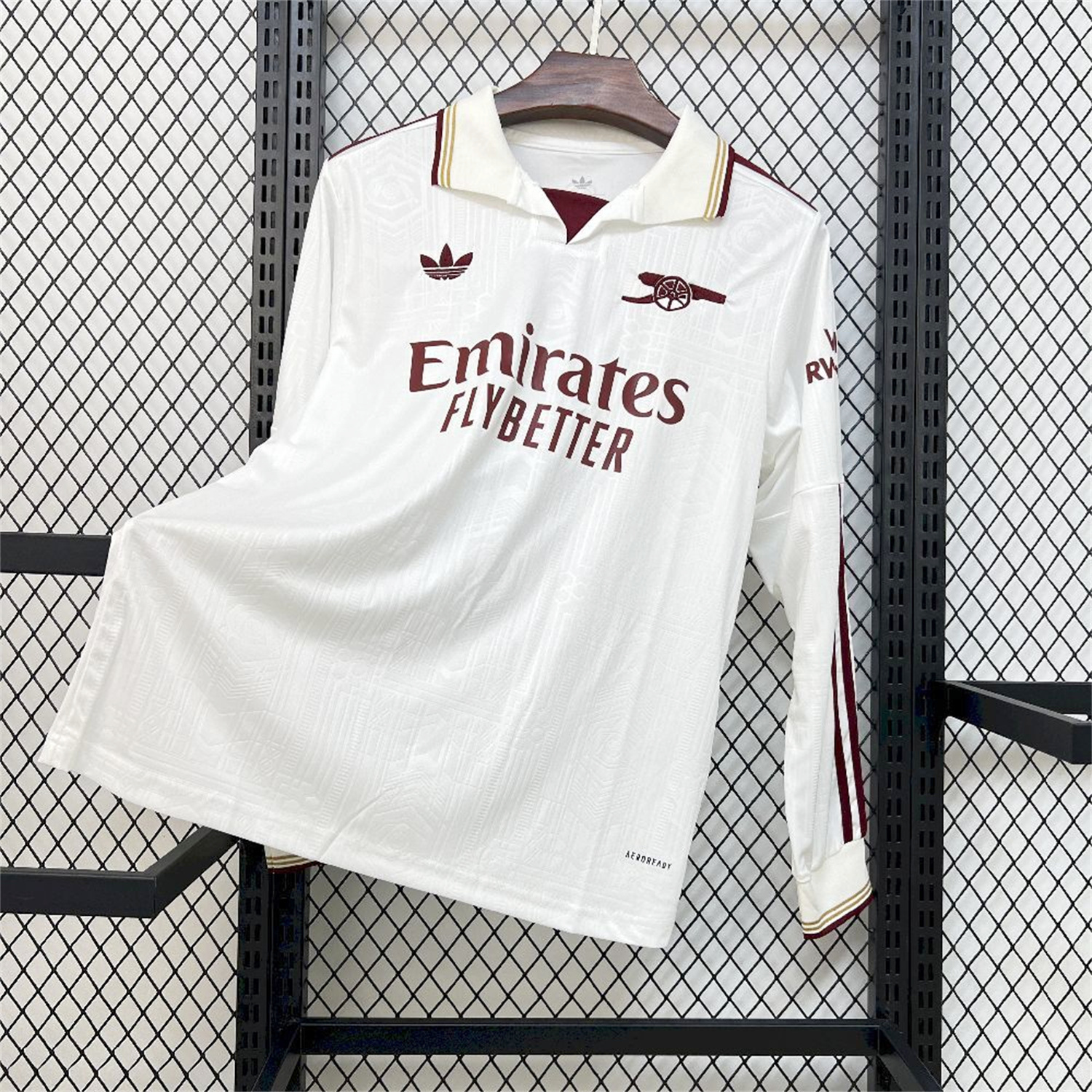 AlphaJersey-Arsenal 25-26 Third White Long Sleeves Jersey - Fans Version