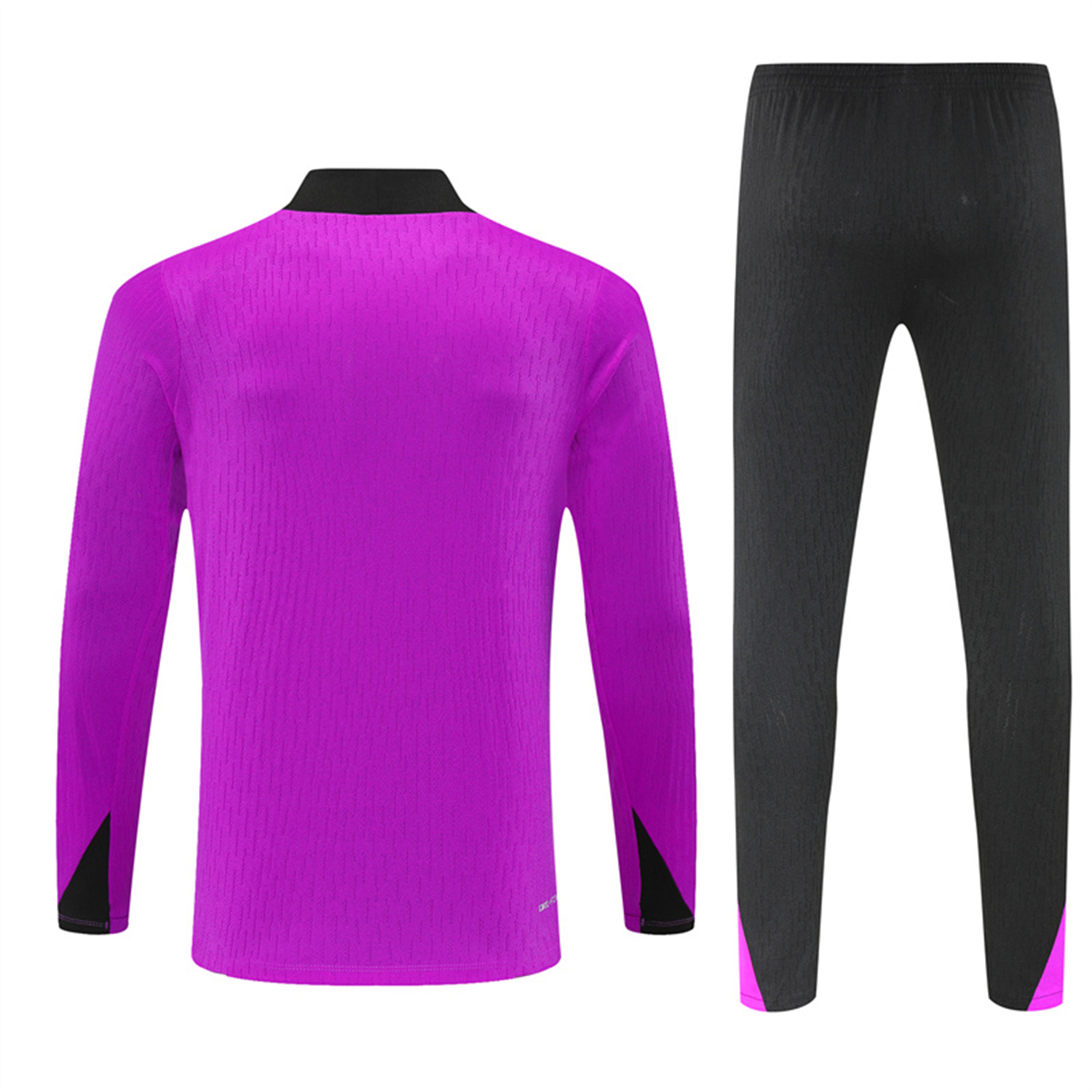 AlphaJersey-England 25-26 Kids Long Sleeve Training Set - Player Version - Purple Top and Black Pants