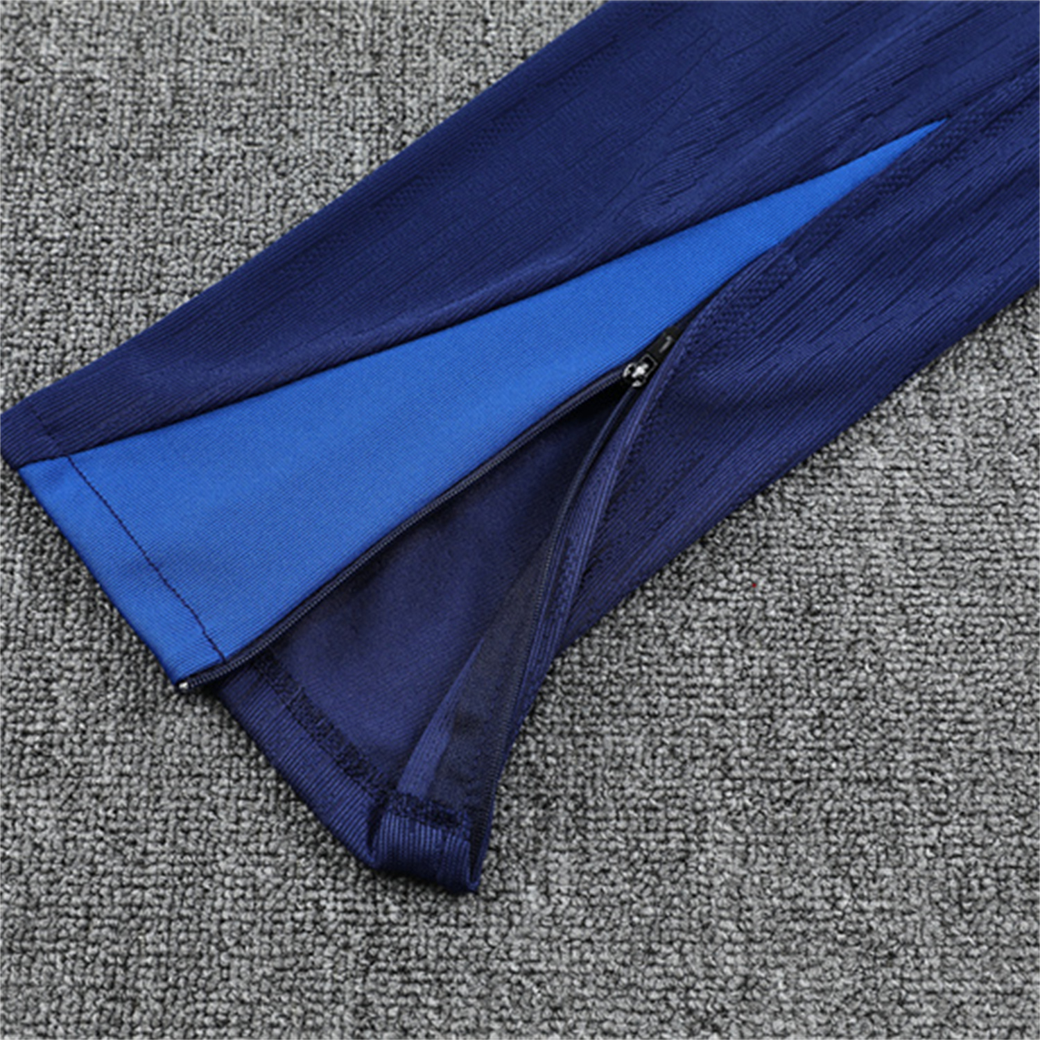 AlphaJersey-Paris Saint-Germain PSG 25-26 Long Sleeves Training Set - Royal Blue Gray Sleeves Top & Royal Blue Pants