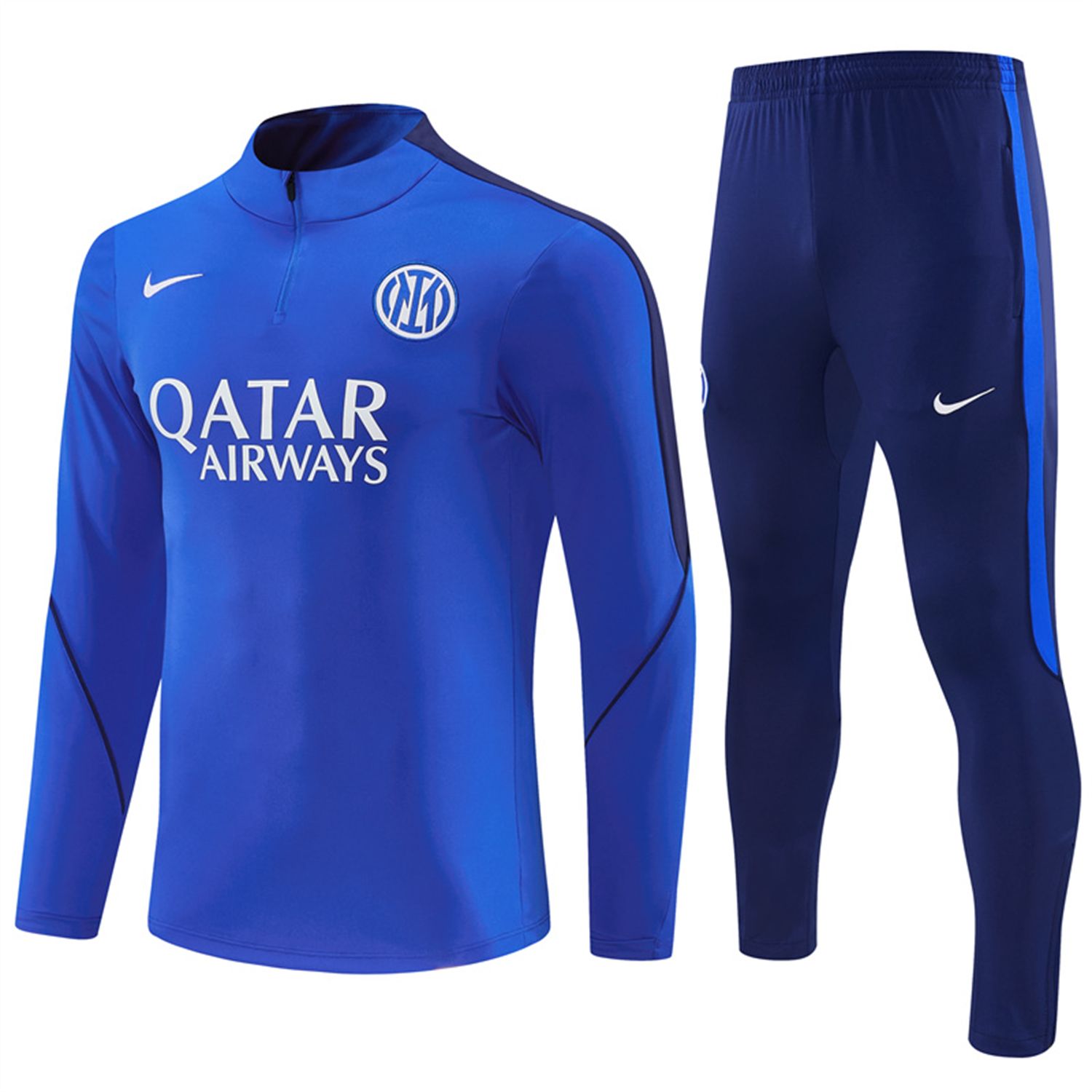 AJ-AlphaJersey-Inter Milan 26-27 Long Sleeve Training Set - Blue Top & Royal Blue Pants