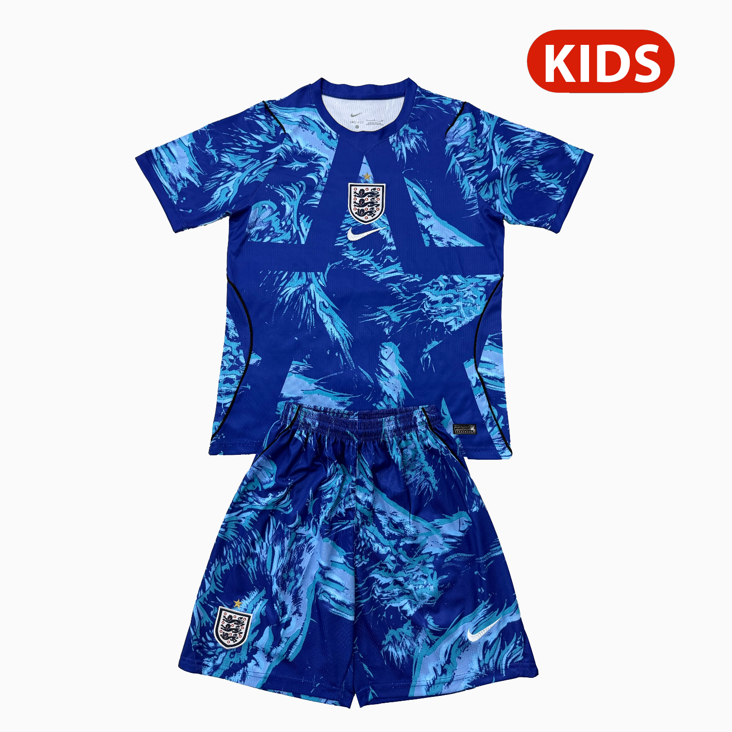 AlphaJersey-England 25-26 Blue Goalkeeper Kids Kit