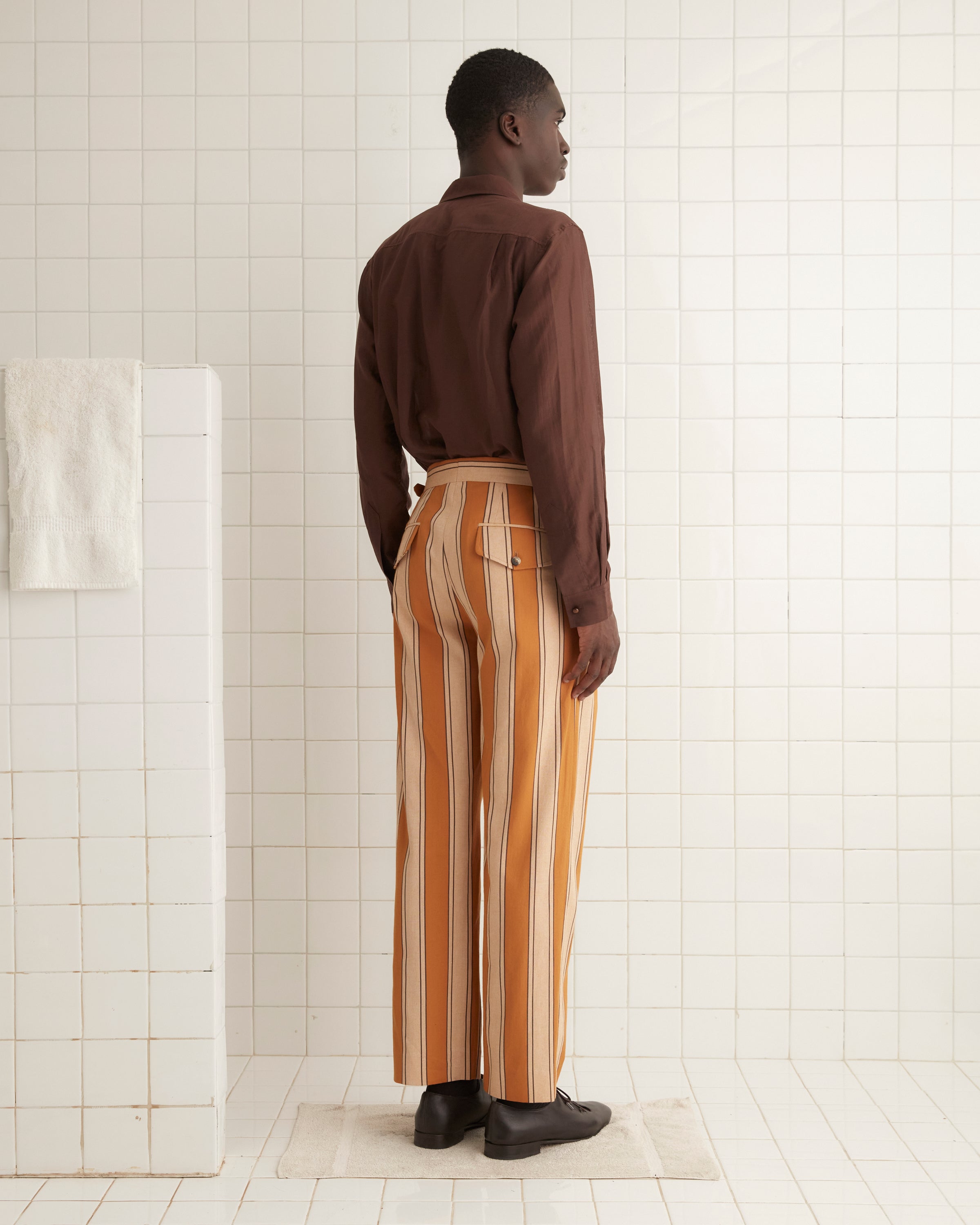 Awning Stripe Trousers | Modern Menswear by yycbvcnbmmnbm