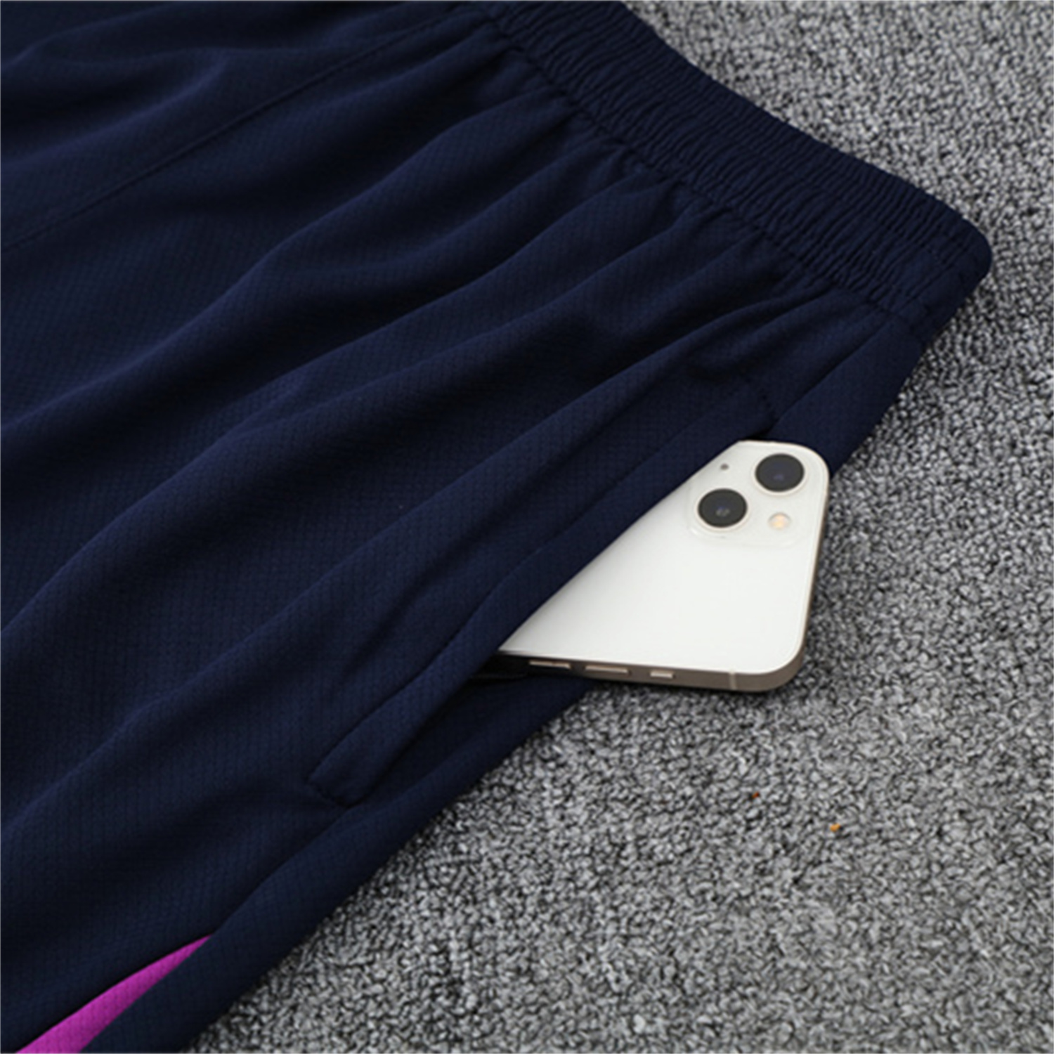 AlphaJersey-Barcelona 25-26 Kids Short-Sleeve Training Set - Purple Top & Deep Blue Shorts