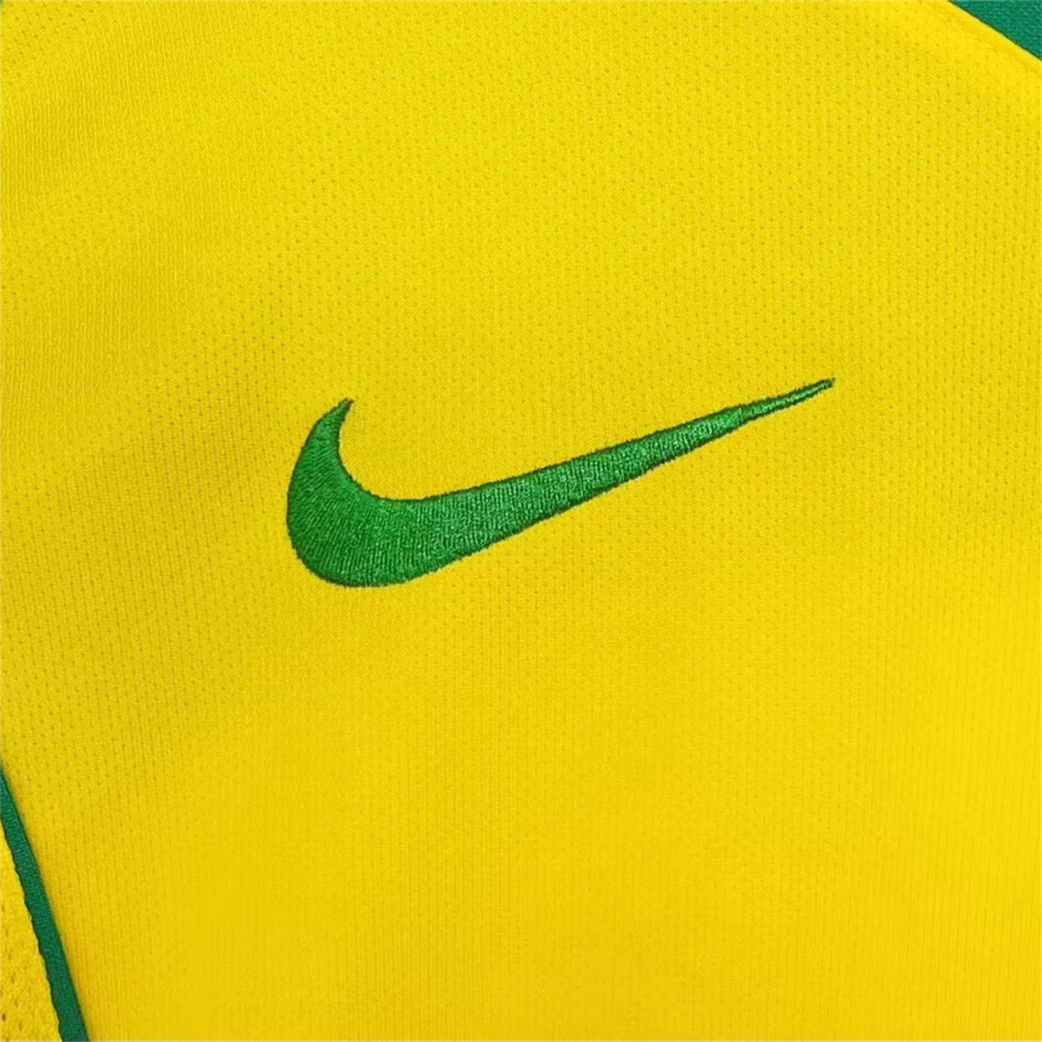 AlphaJersey-Retro Brazil 2004 Home Long Sleeves Jersey