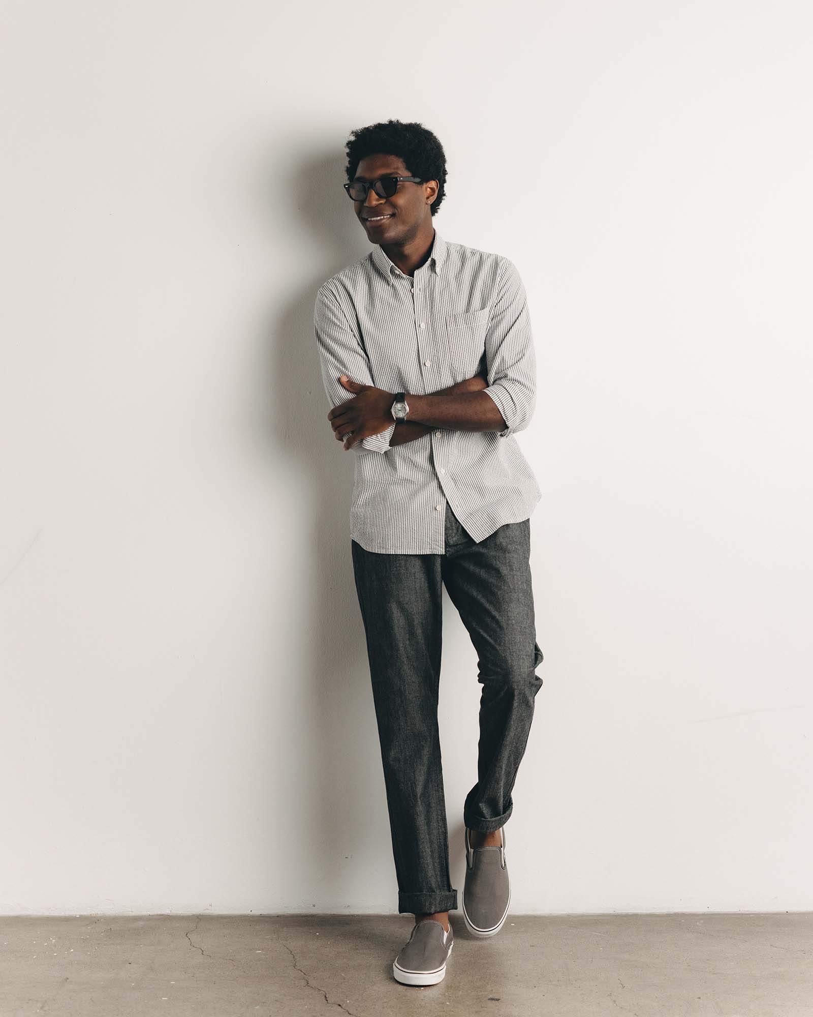The Jack in Navy Stripe Seersucker | Modern Menswear by yycbvcnbmmnbm