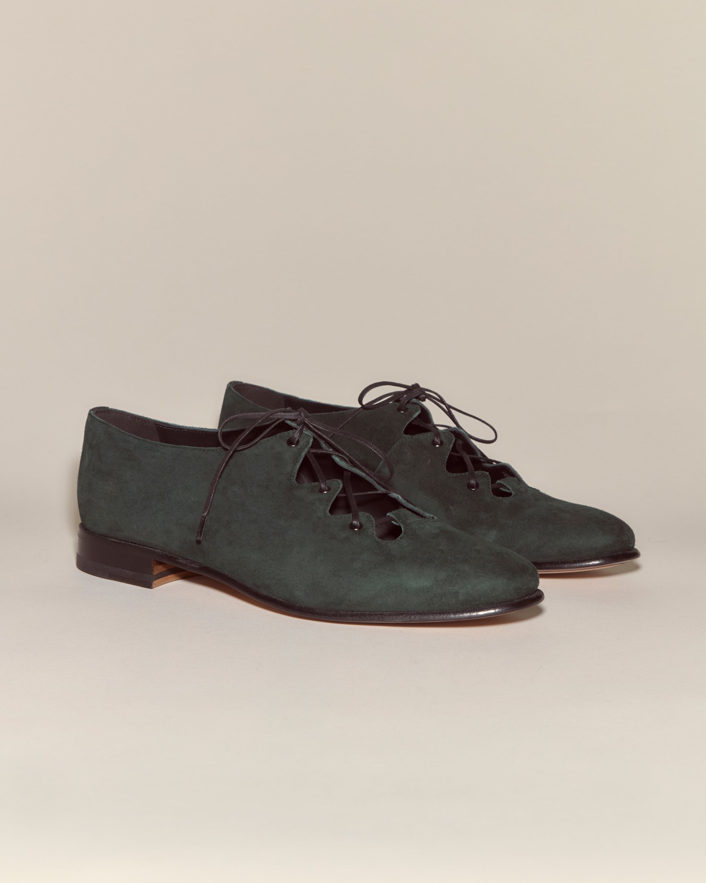 Suede County Clare Shoes - Green | Modern Menswear by yycbvcnbmmnbm