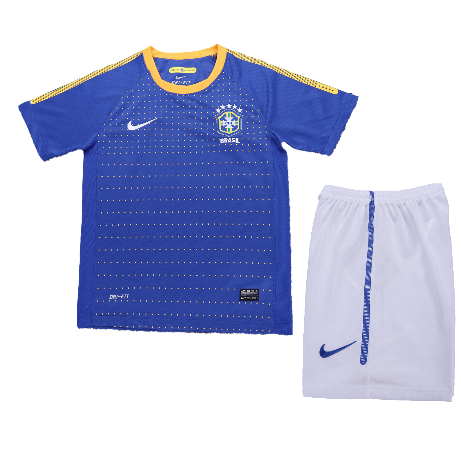 AlphaJersey-Retro Brazil 2010 Away Kids Kit