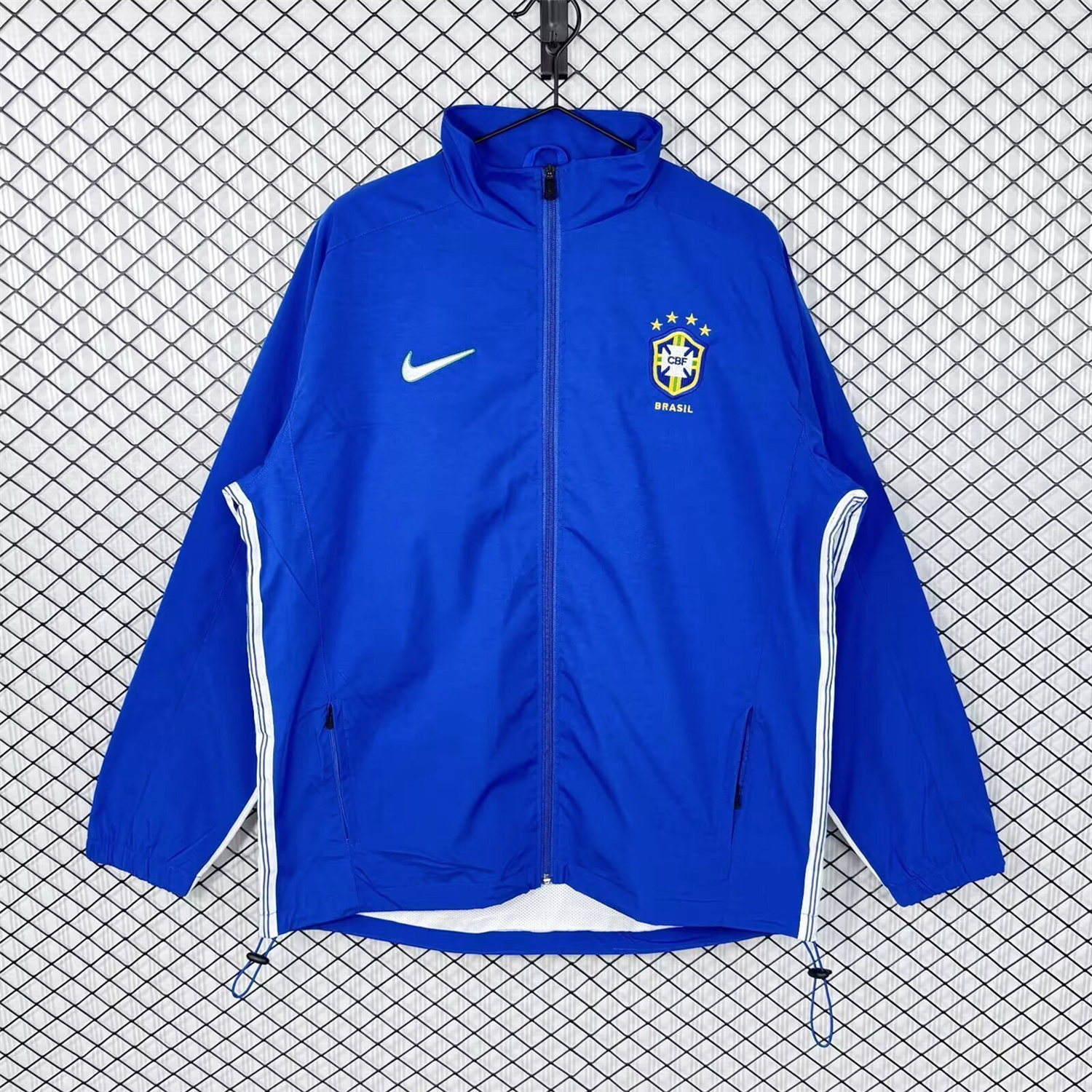 AlphaJersey-Retro Brazil 1998 Blue Windbreaker