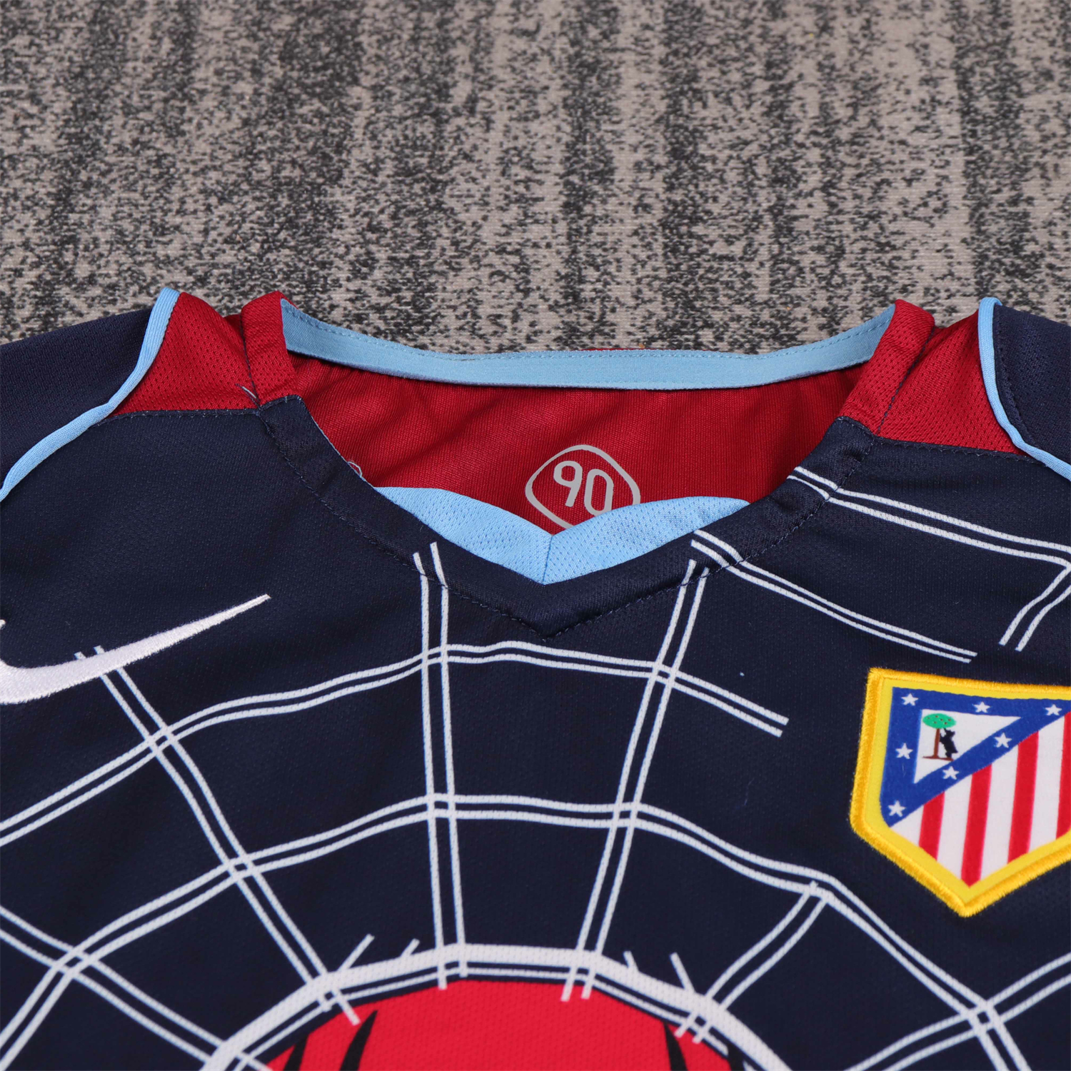 AlphaJersey-Retro Atletico Madrid 2004-05 Away S.p.i.d.e.r M.a.n Special Kids Kit