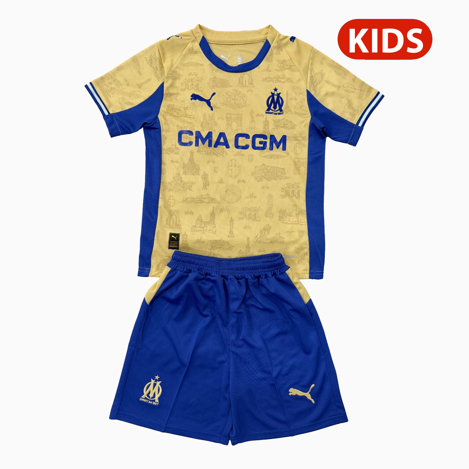 AlphaJersey-Marseille 25-26 Fourth Kids Kit