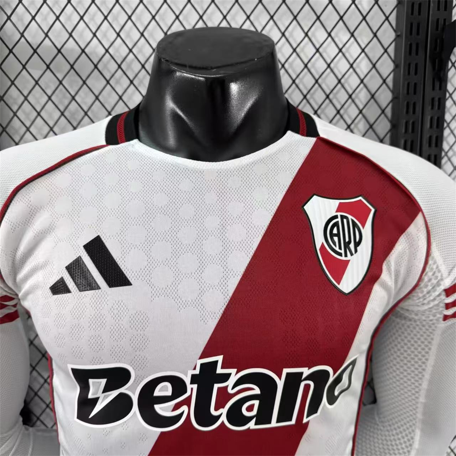 AlphaJersey-River Plate 25-26 Home Long Sleeves Jersey with New Sponsors - Player Version