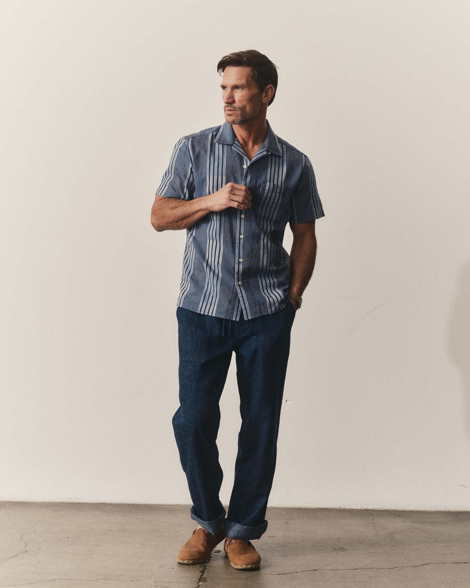 The Hawthorne Shirt in Indigo Patchwork | Modern Menswear by yycbvcnbmmnbm