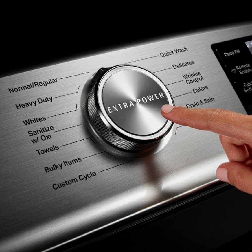 Heavy Duty cycle with Extra Power delivers powerful cleaning.