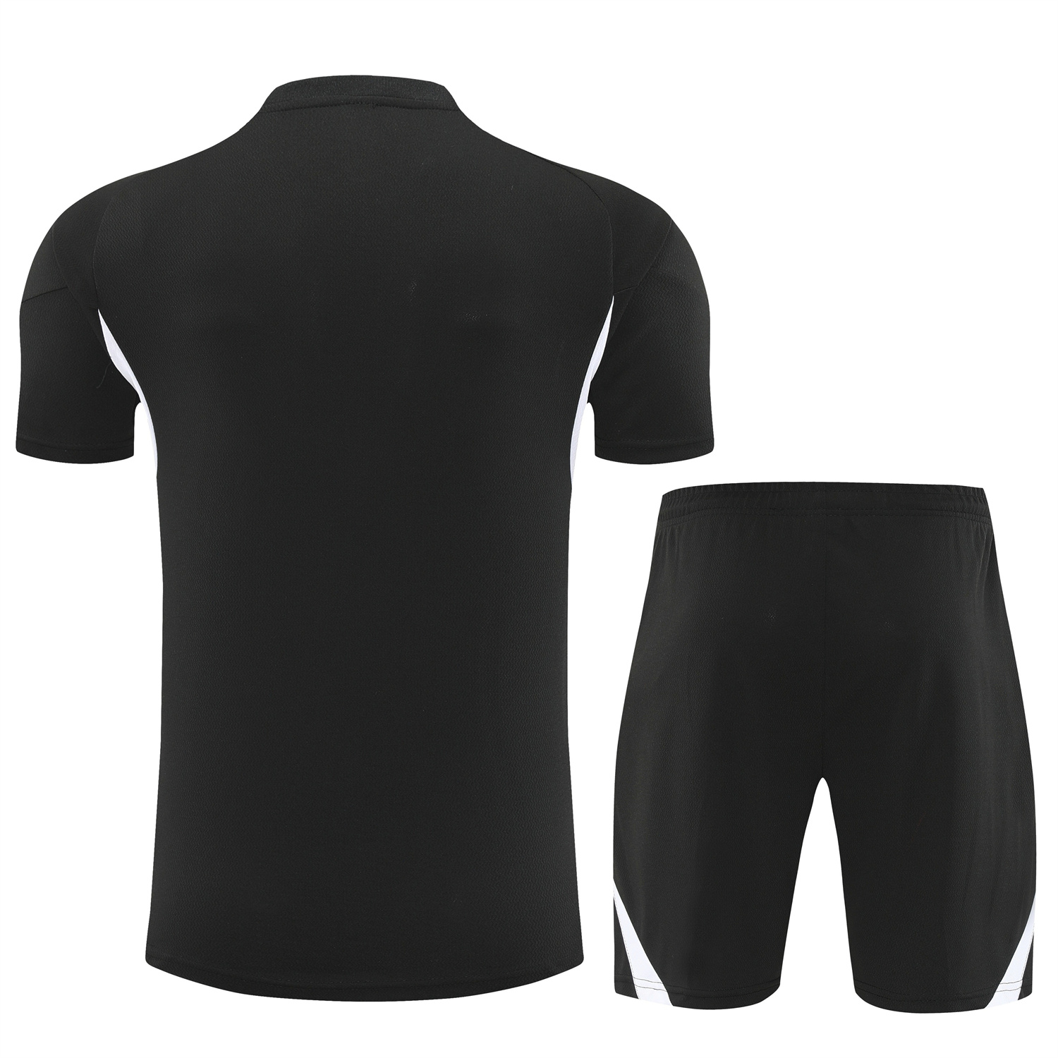 AlphaJersey-Liver.pool 25-26 Short-Sleeve Training Set - Black With Red Top & Black Shorts