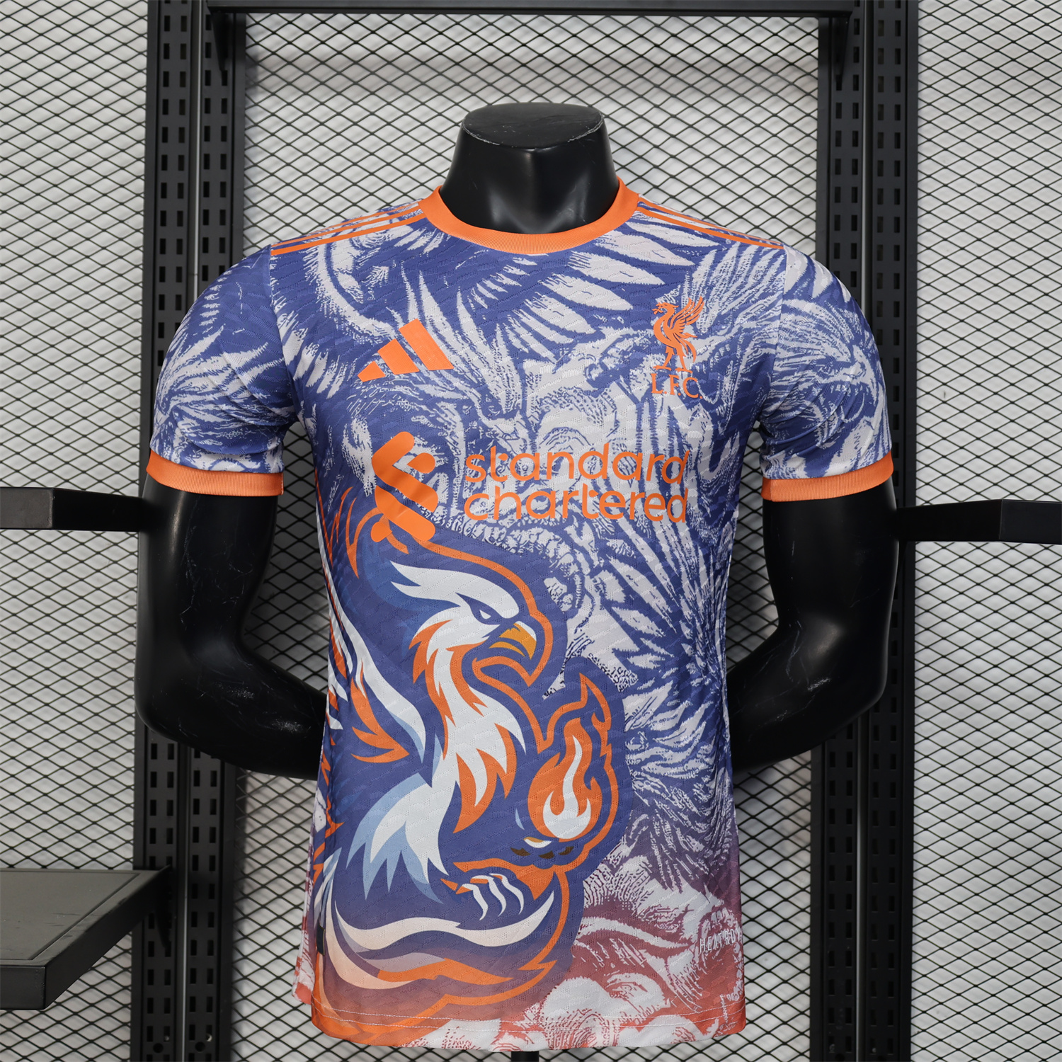 AlphaJersey-Liver.pool 25-26 Orange and Blue Liver.pool Bird Special Edition Jersey - Player Version