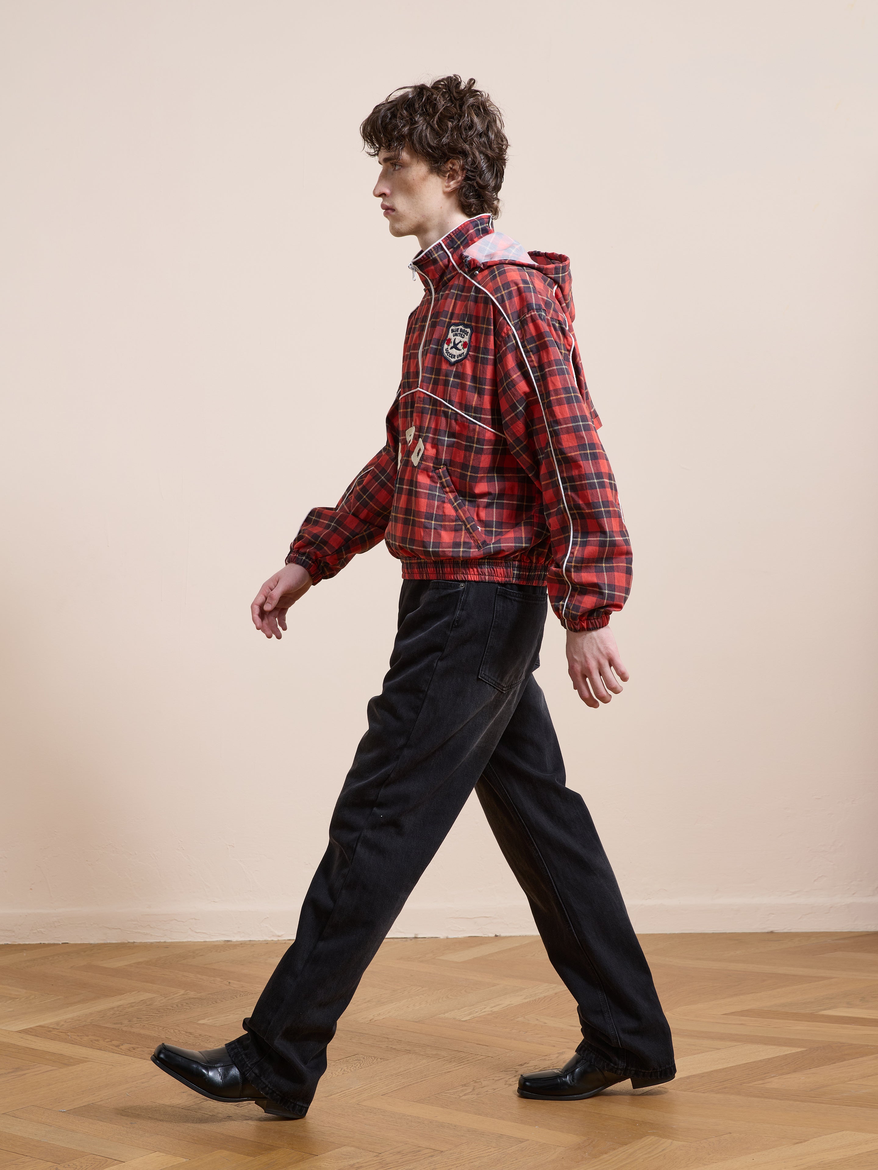 Red Plaid Track Jacket | Modern Menswear by yycbvcnbmmnbm