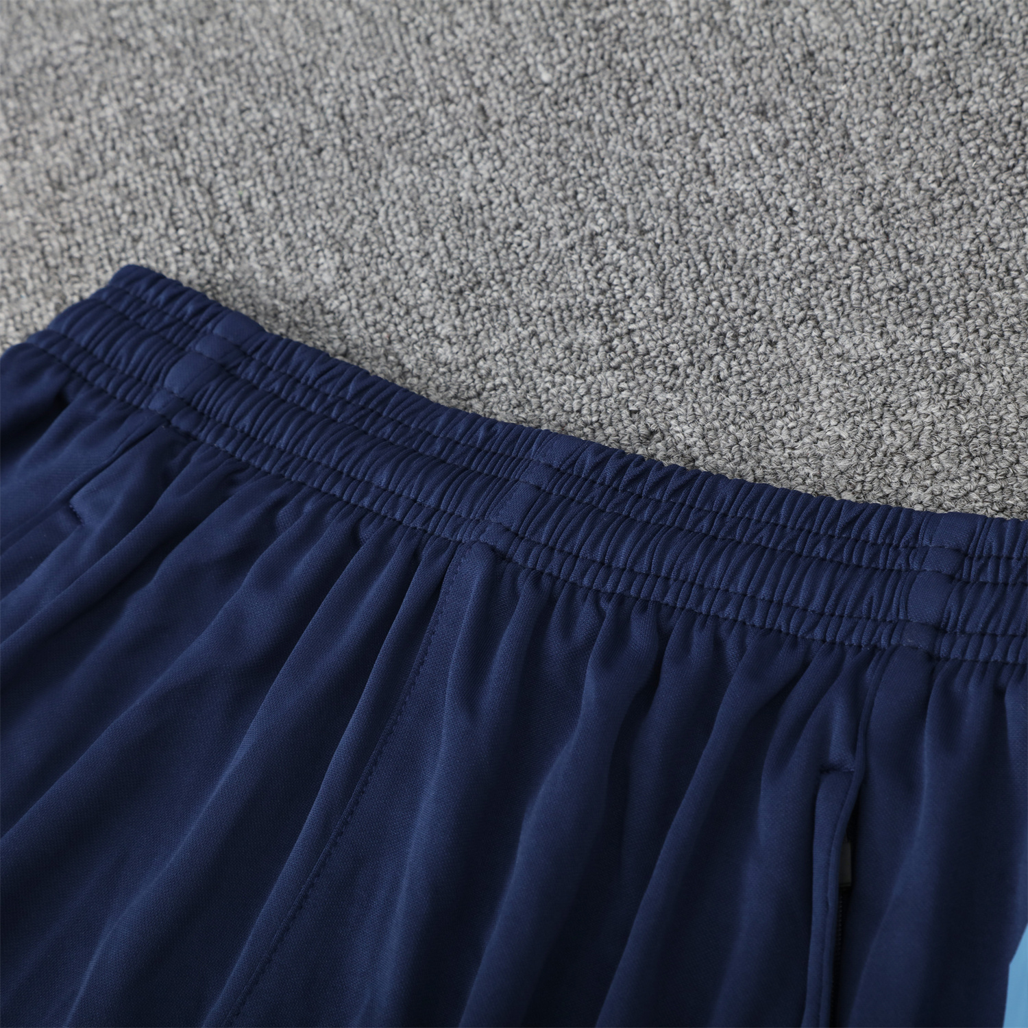 AlphaJersey-Real Madrid 25-26 Short-Sleeve Training Set - Blue Water Pattern Top & Deep Blue Shorts