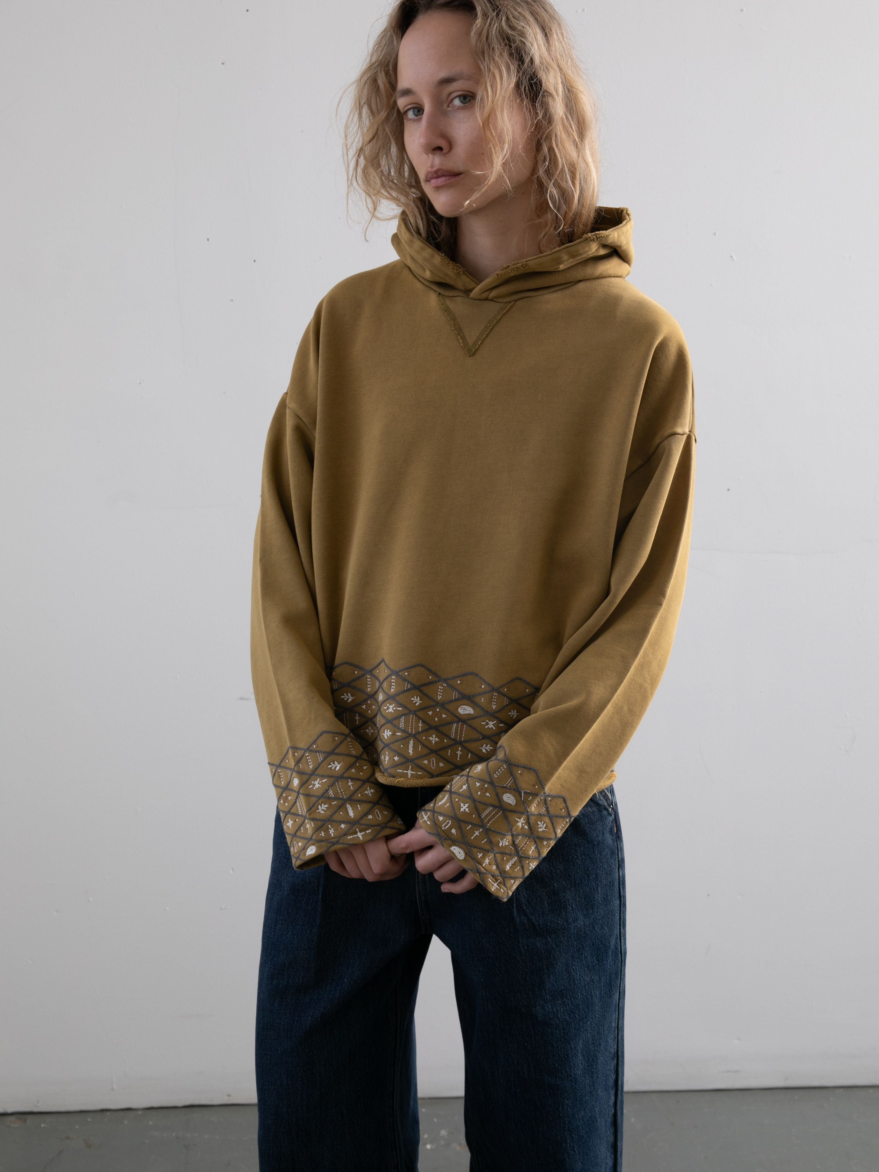 Embroidered Border Hoodie | Modern Menswear by yycbvcnbmmnbm