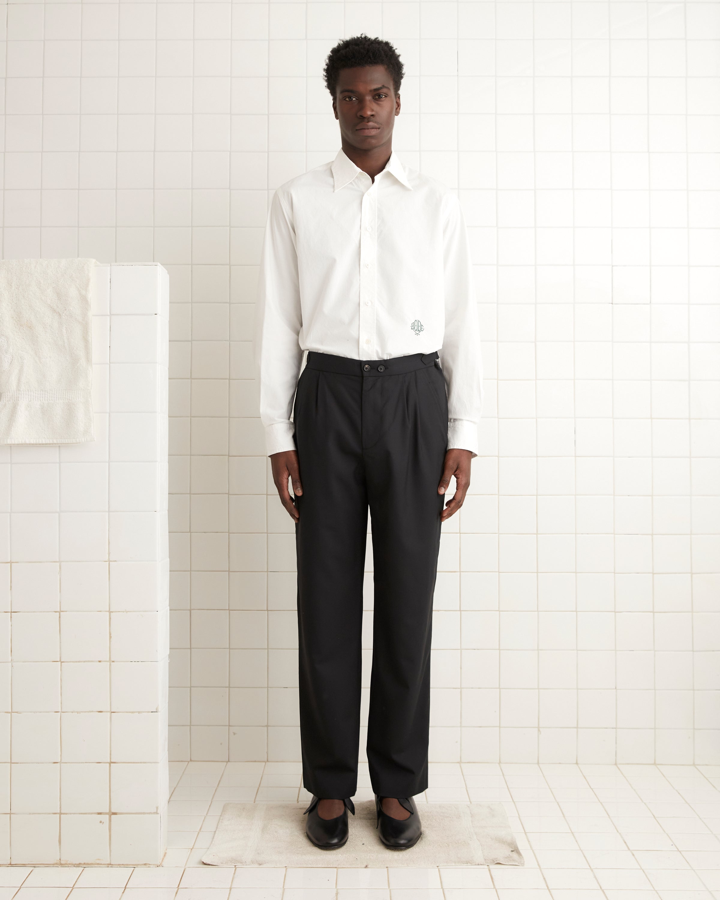 Tropical Wool Double-Button Trousers | Modern Menswear by yycbvcnbmmnbm