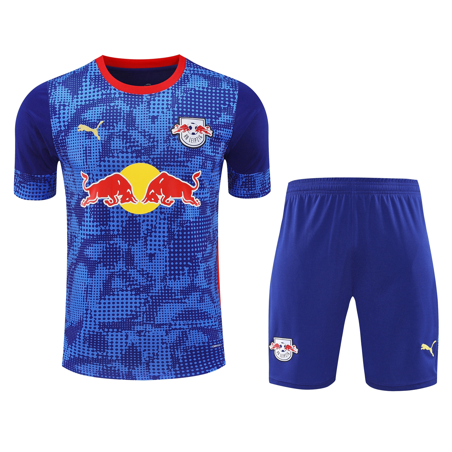 AlphaJersey-RB Leipzig 25-26 Short-Sleeve Training Set - Blue Top & Blue Shorts