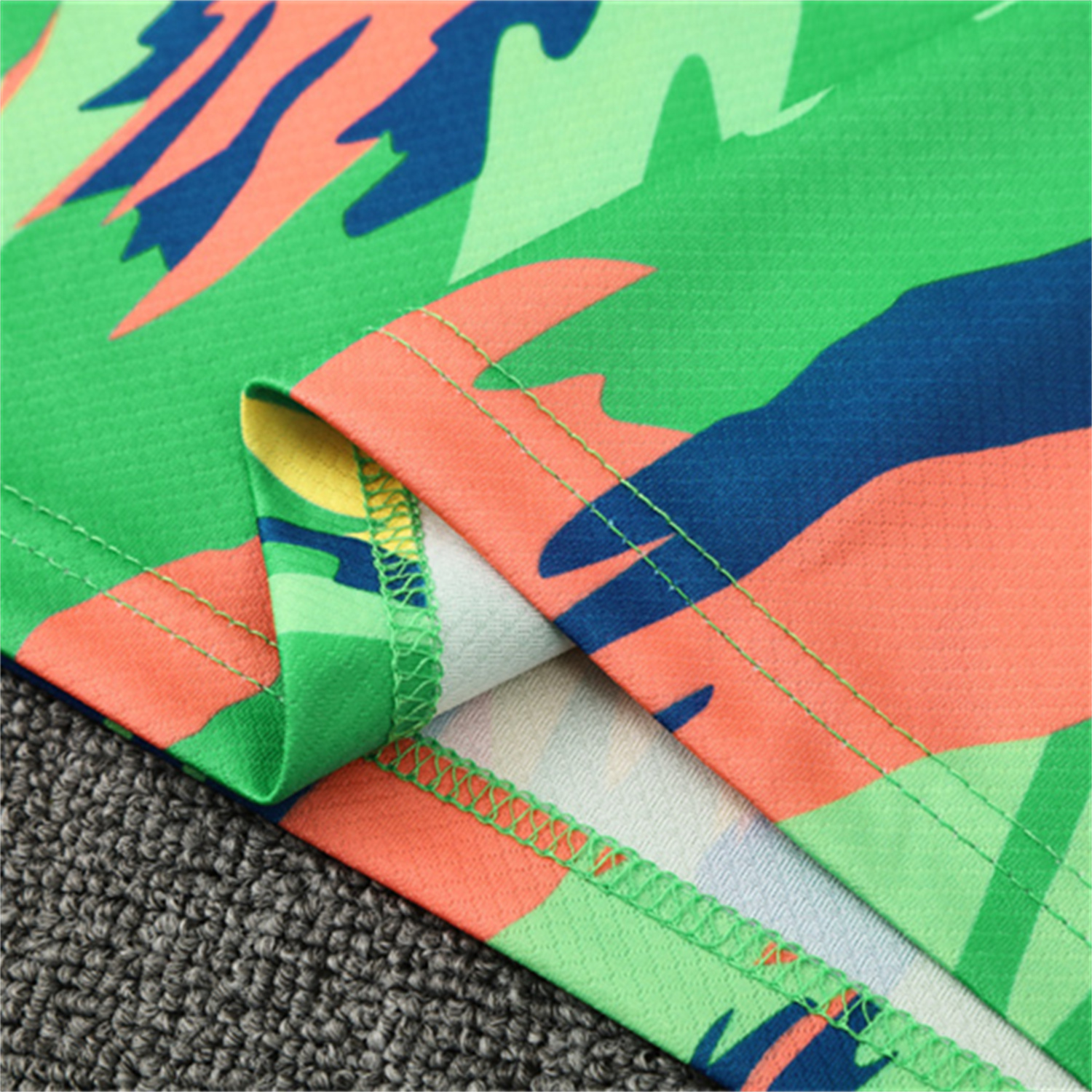 AlphaJersey-Brazil 25-26 Short-Sleeve Training Set - Blue Green Camouflage Top & Blue Shorts