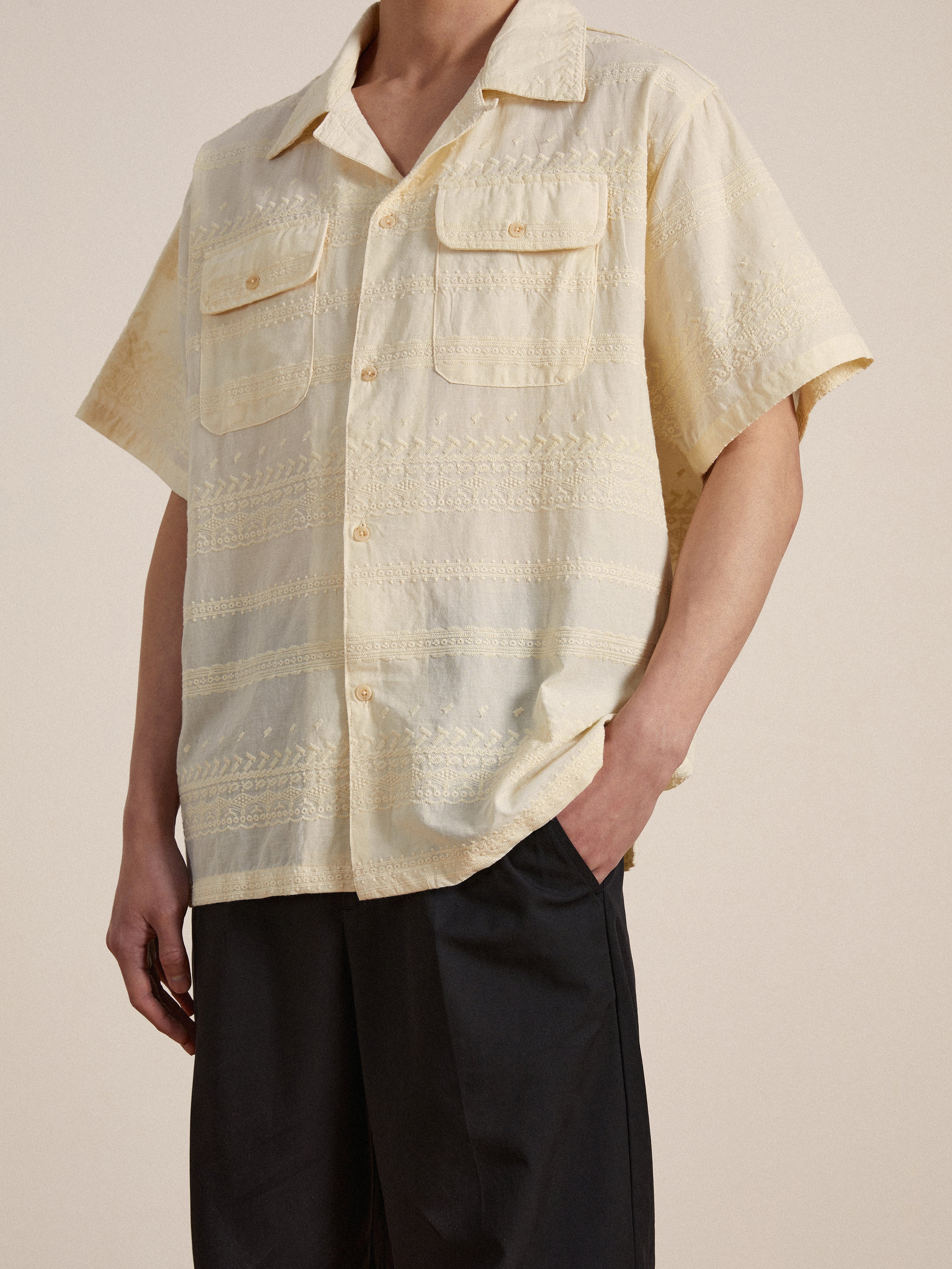 Lace SS Camp Shirt | Modern Menswear by yycbvcnbmmnbm