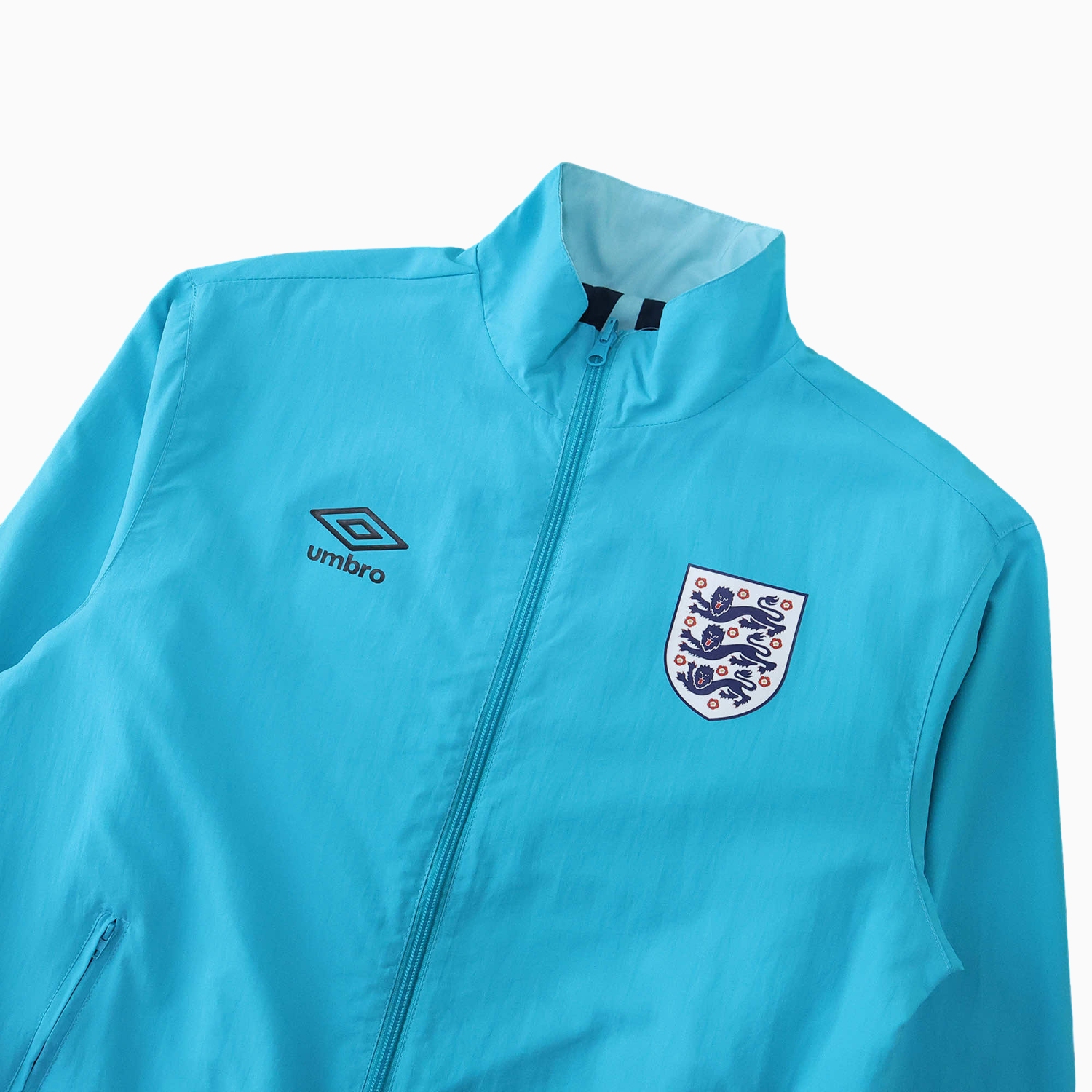 AlphaJersey-Retro England 1992 Double Sided Reversible Windbreaker - Blue & Green