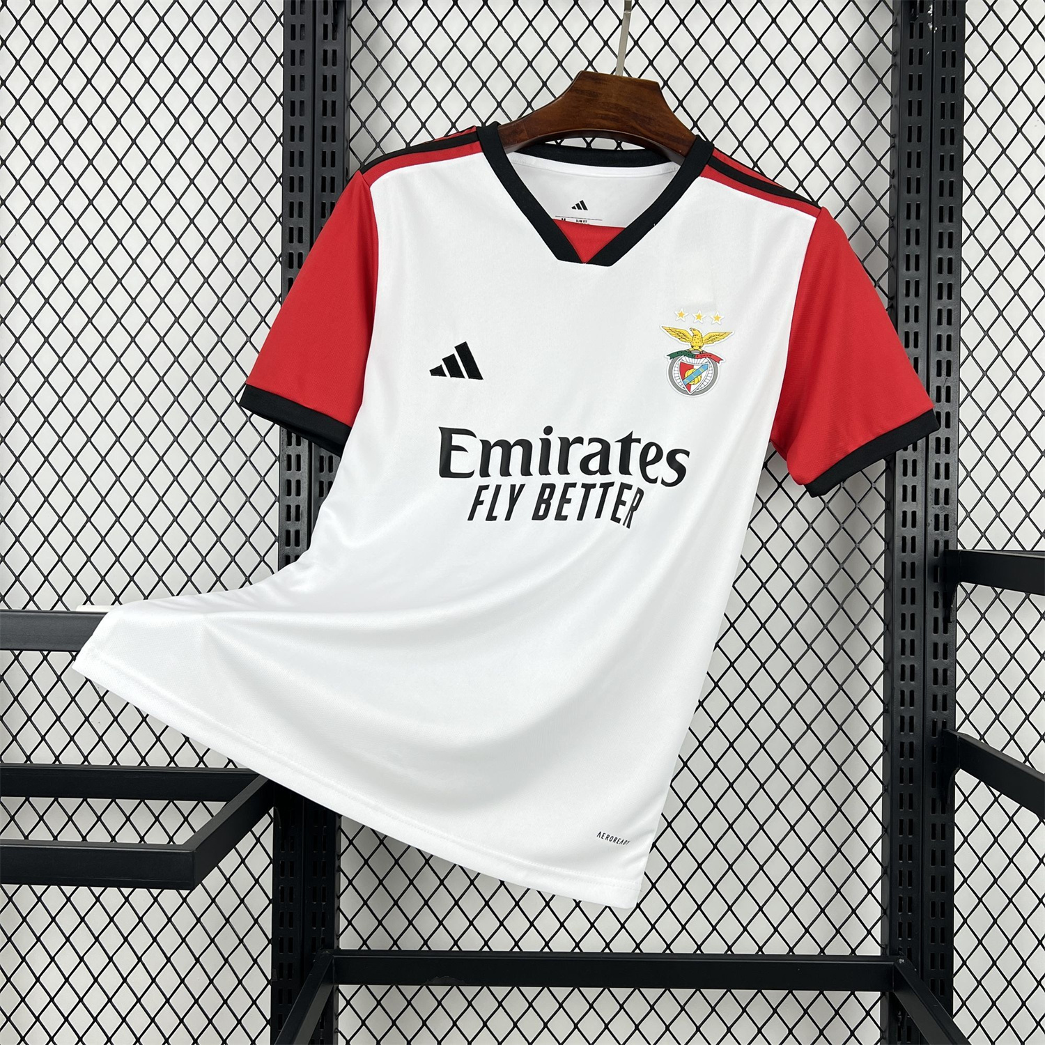 AlphaJersey-Benfica 25-26 Red Sleeves White Special Jersey - Fans Version