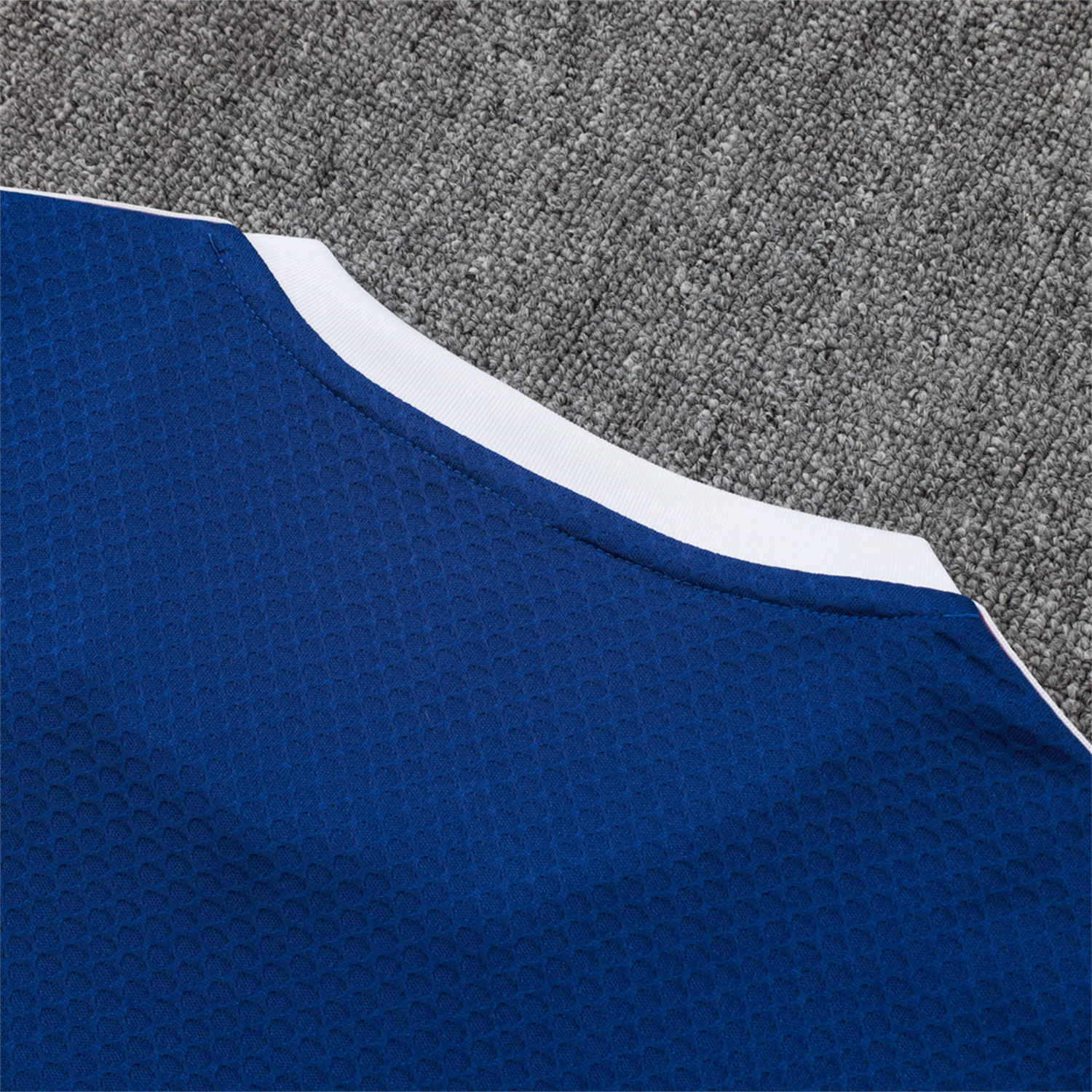 AlphaJersey-Arsenal 25-26 Throwback Trefoil Short-Sleeve Training Set - Royal Blue Top and Shorts