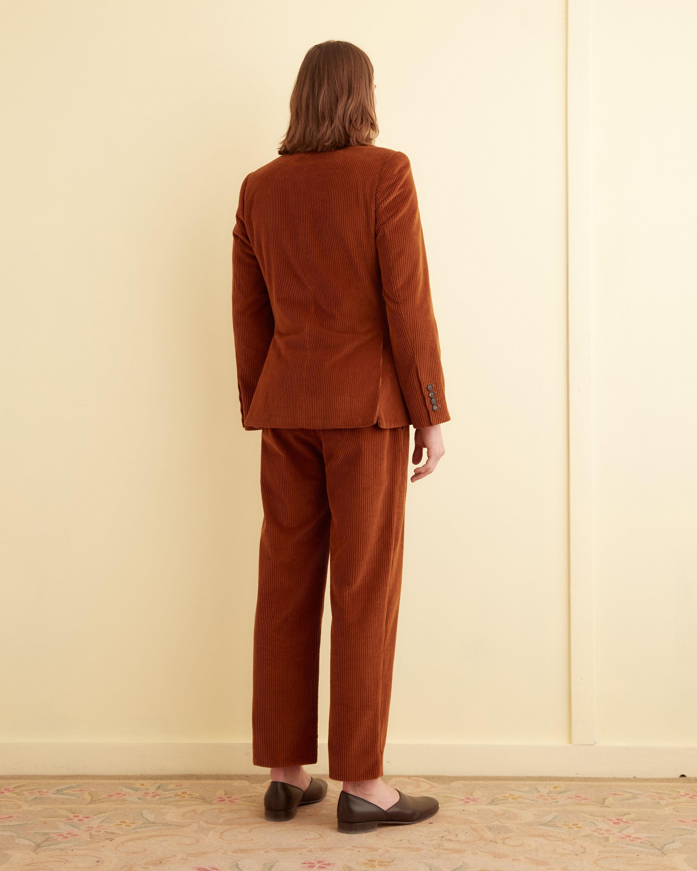 Double-Breasted Corduroy Jacket - Tobacco | Modern Menswear by yycbvcnbmmnbm