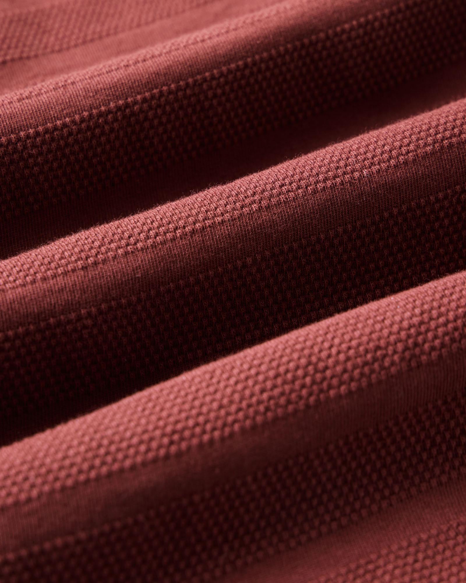 The Bywater Polo in Burgundy Knit Stripe | Modern Menswear by yycbvcnbmmnbm