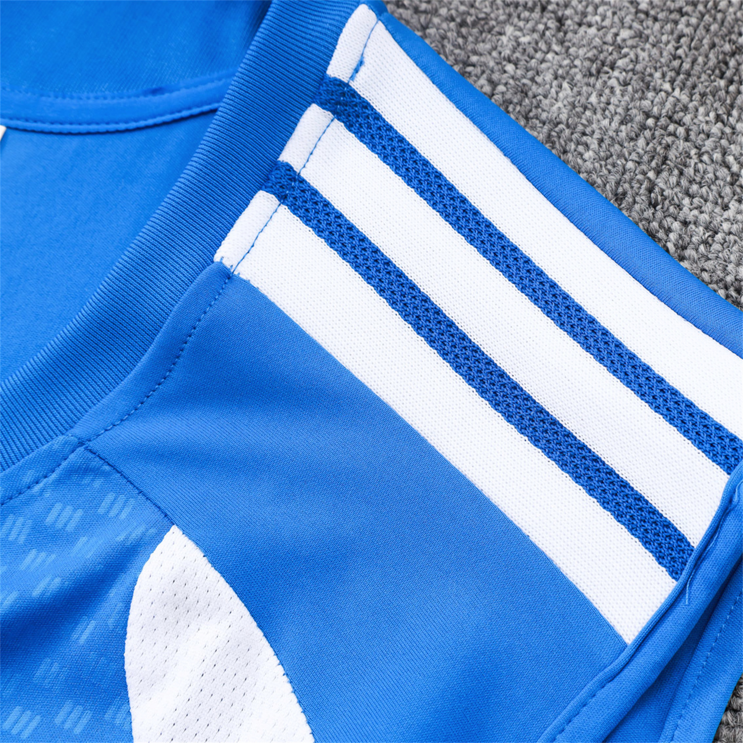 AlphaJersey-Cruzeiro 25-26 Vest Training Set - Ocean Blue Vest and Dark Blue Shorts
