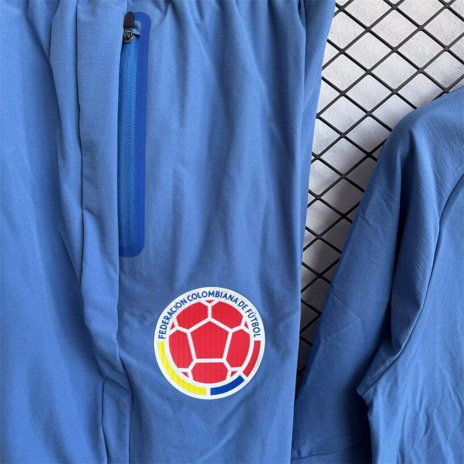 AlphaJersey-Colombia 2026 Windbreaker Training Set - Ocean Blue Top and Pants