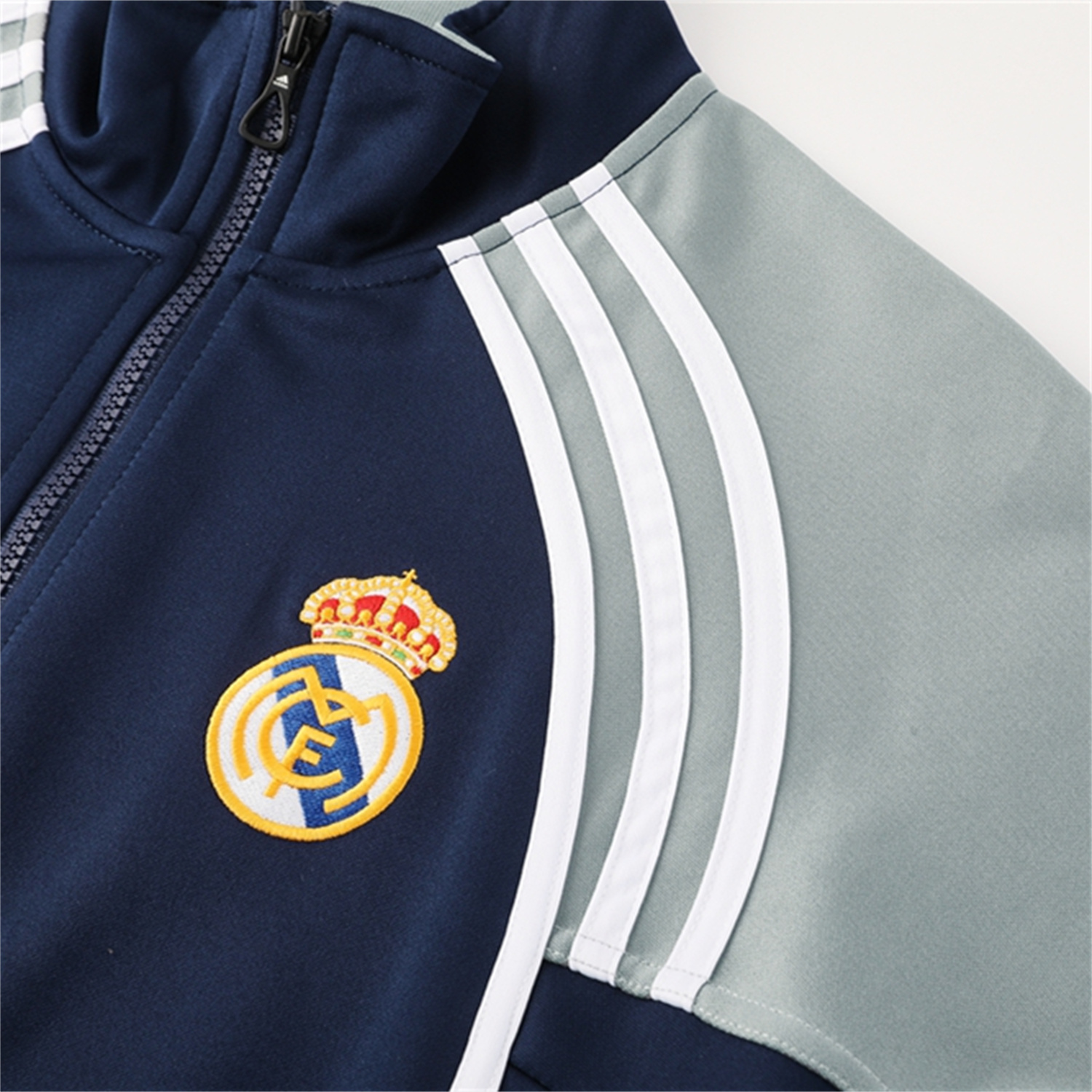 AlphaJersey-Real Madrid 25-26 Jacket Training Tracksuit - Blue Grey Jackets & Pants