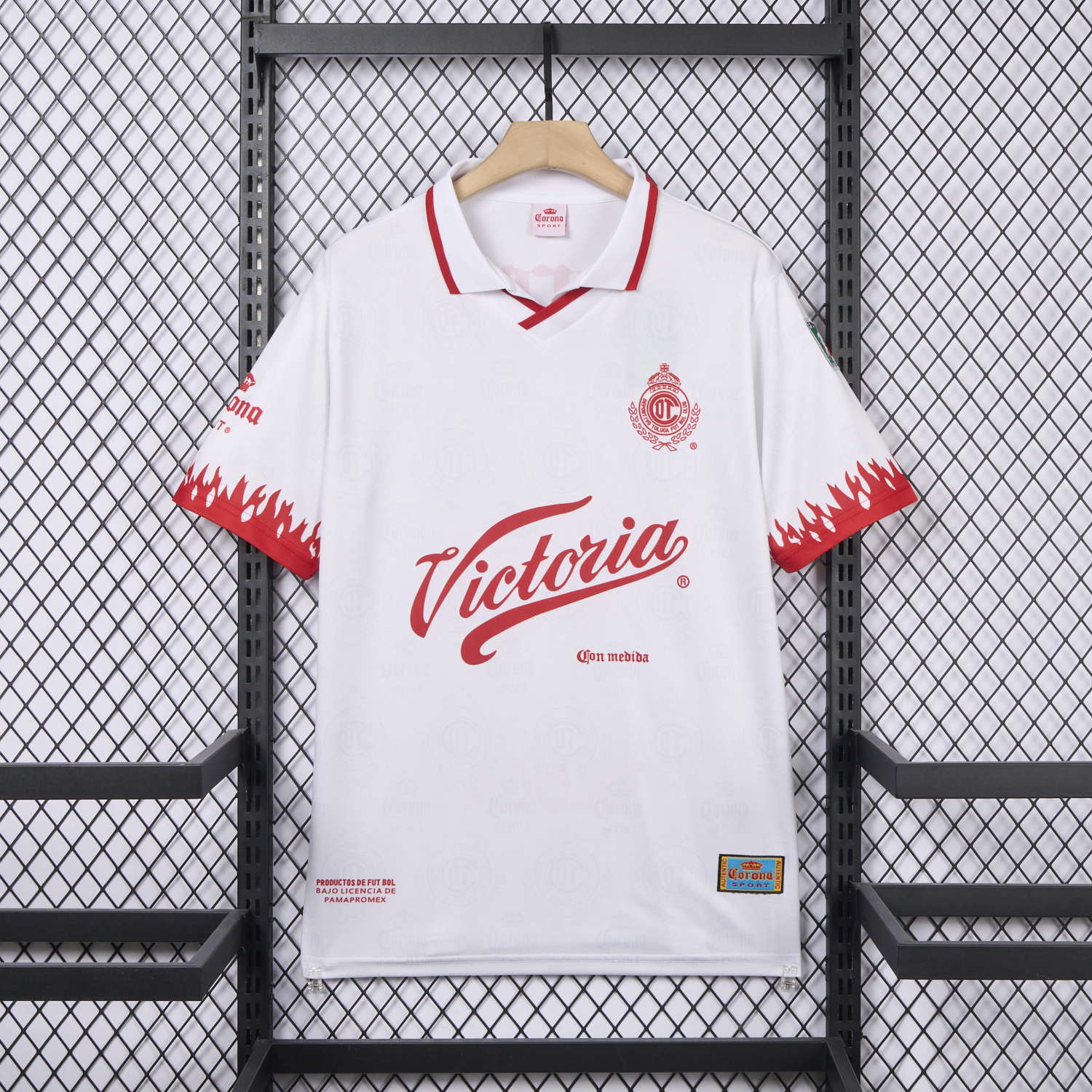 AlphaJersey-Retro Toluca 1997-98 Away White Jersey